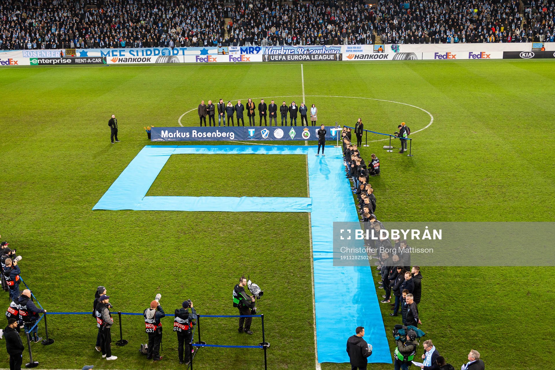 Markus Rosenberg of Malmö FF is honored