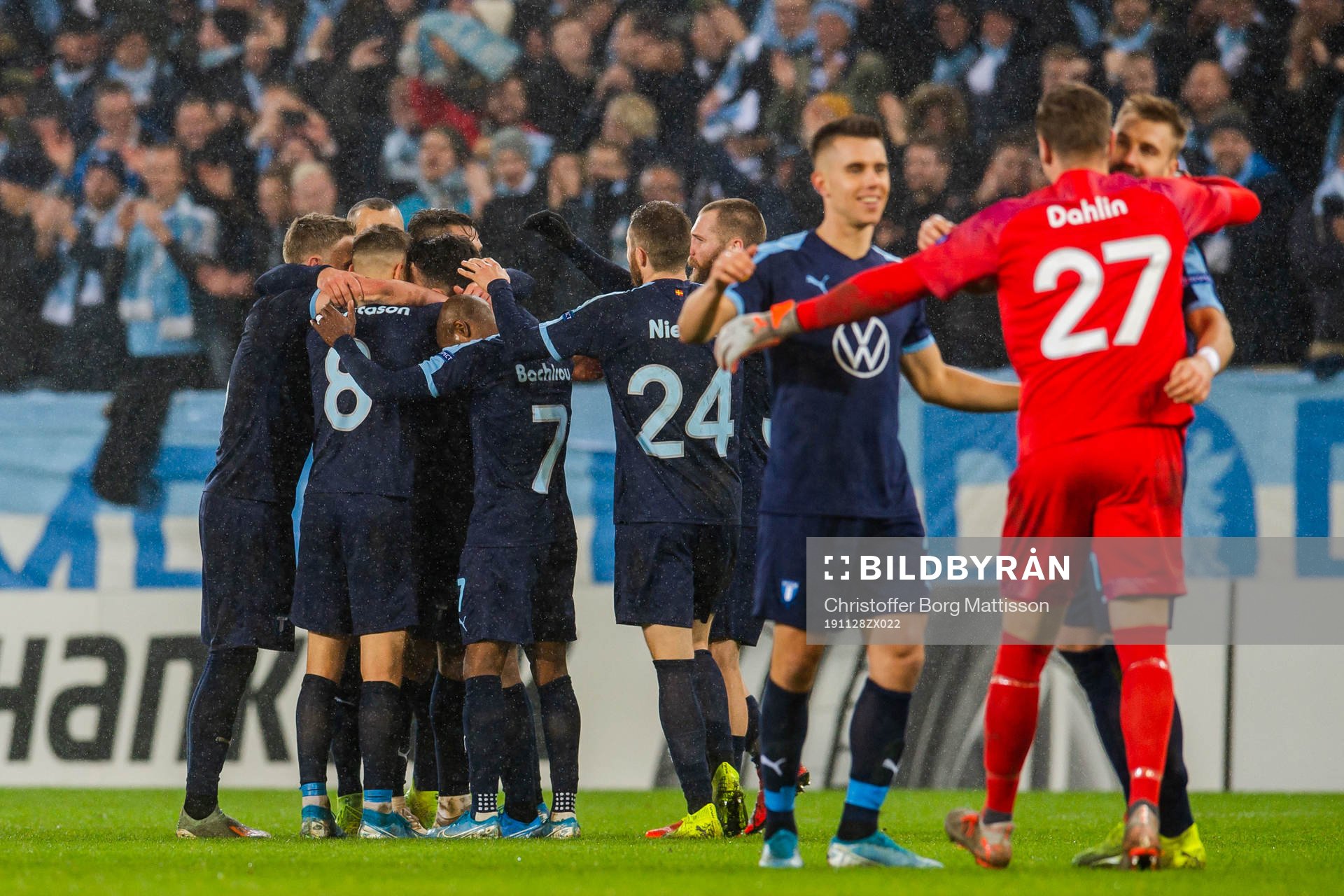 Players of Malmö FF celebrate