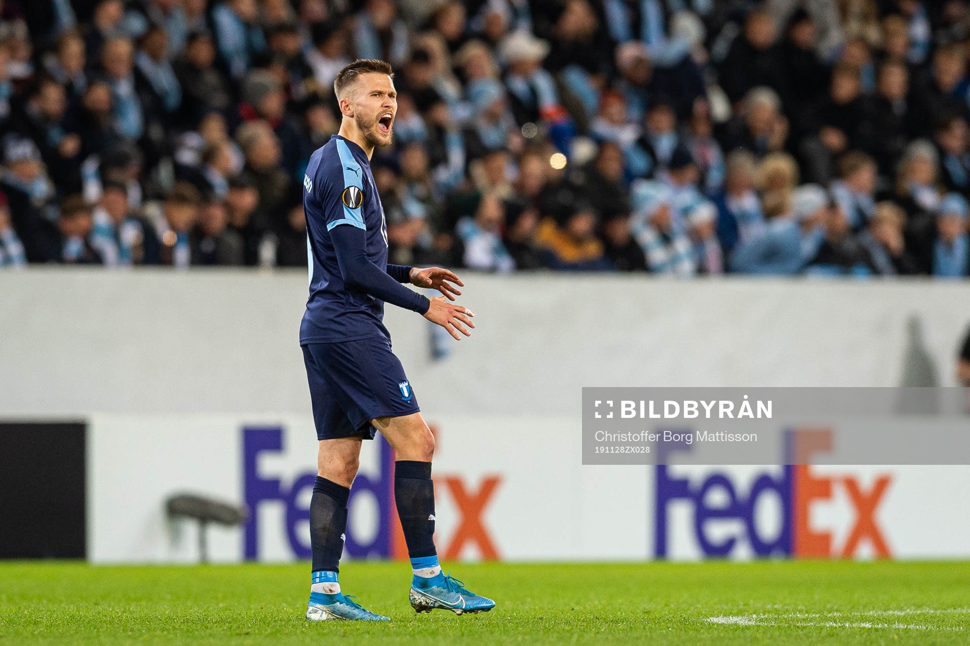 Arnor Traustason of Malmö FF reacts