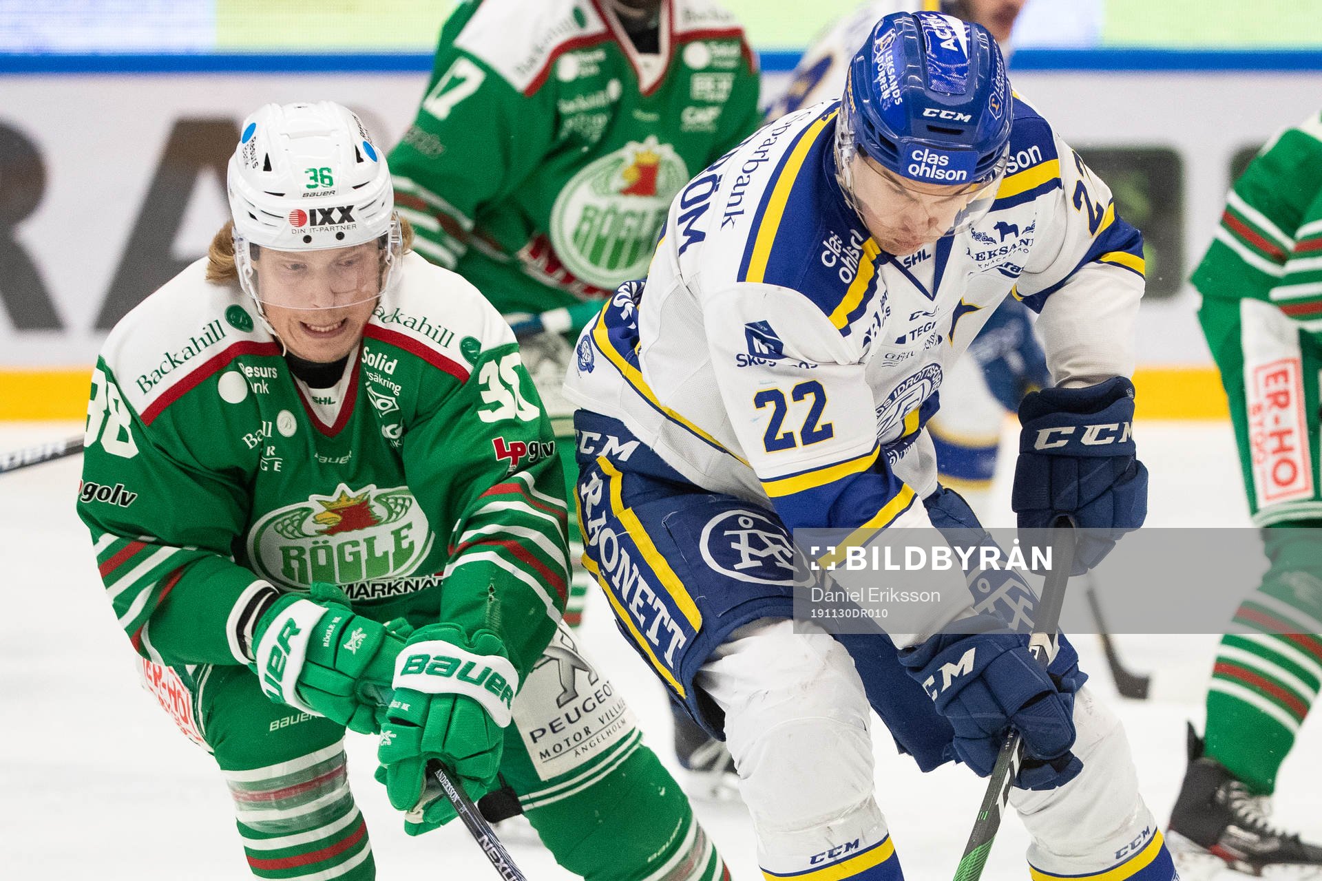 Rögles Erik Andersson och Leksands Sebastian Wännström