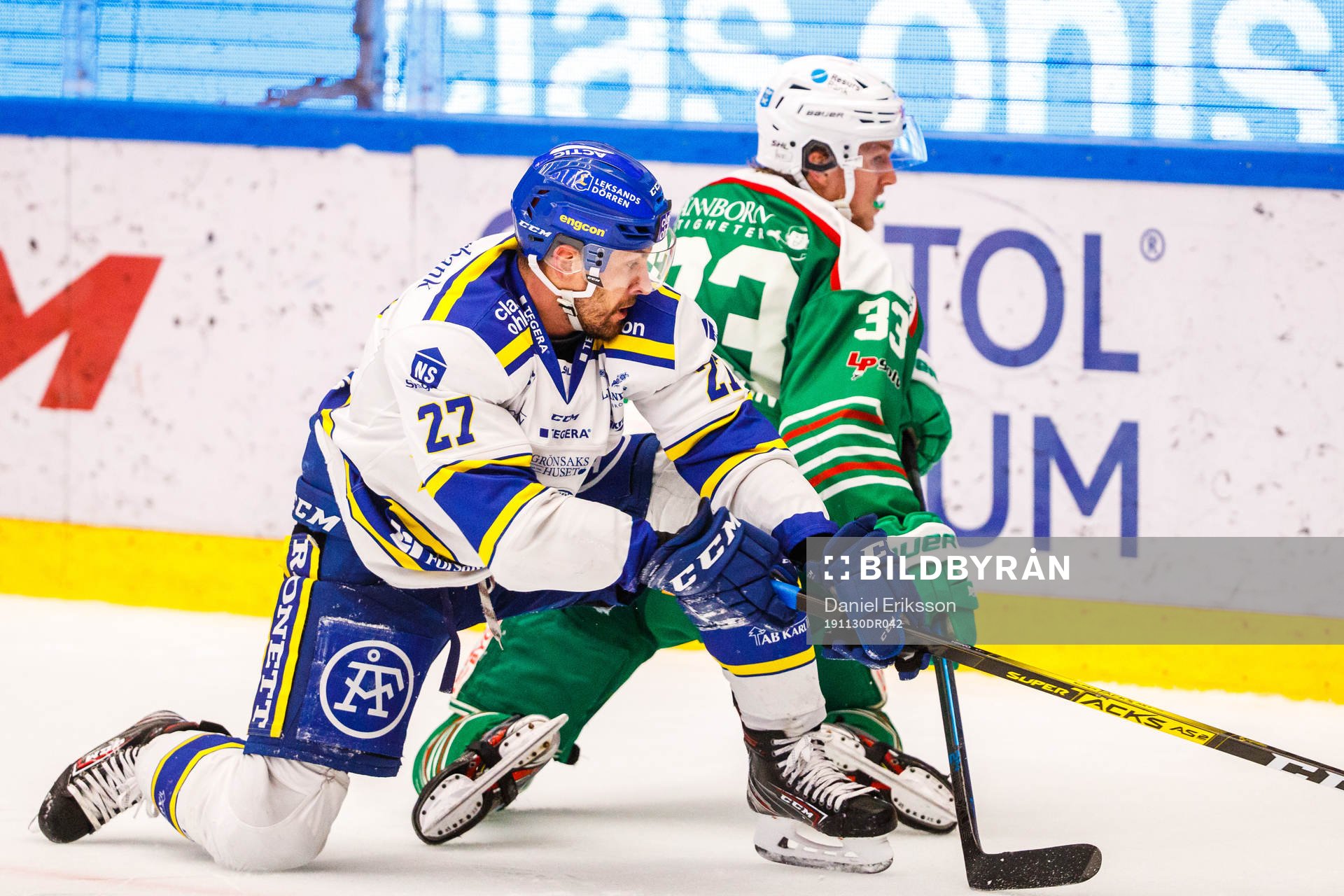 Leksands Marek Hrivik och Rögles Niklas Hansson