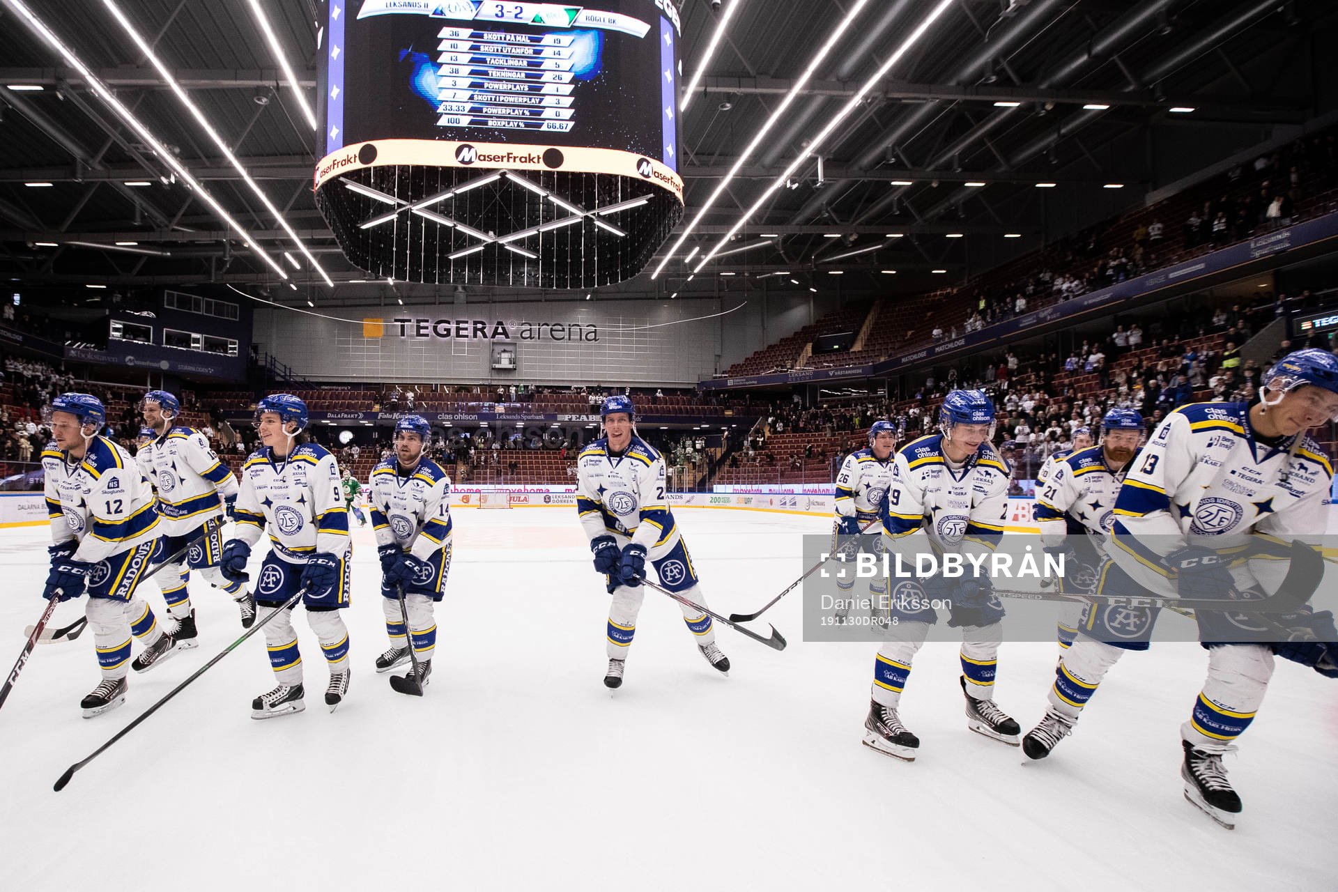 Leksands spelarna jublar