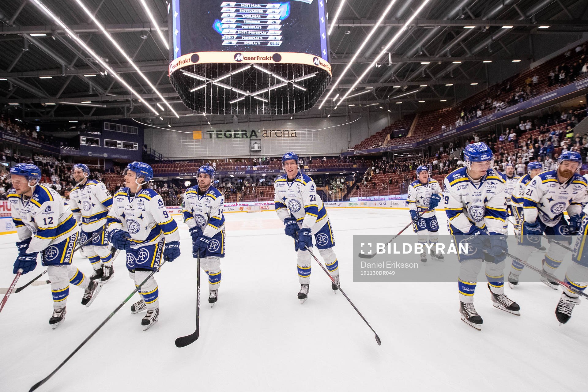 Leksands spelarna jublar