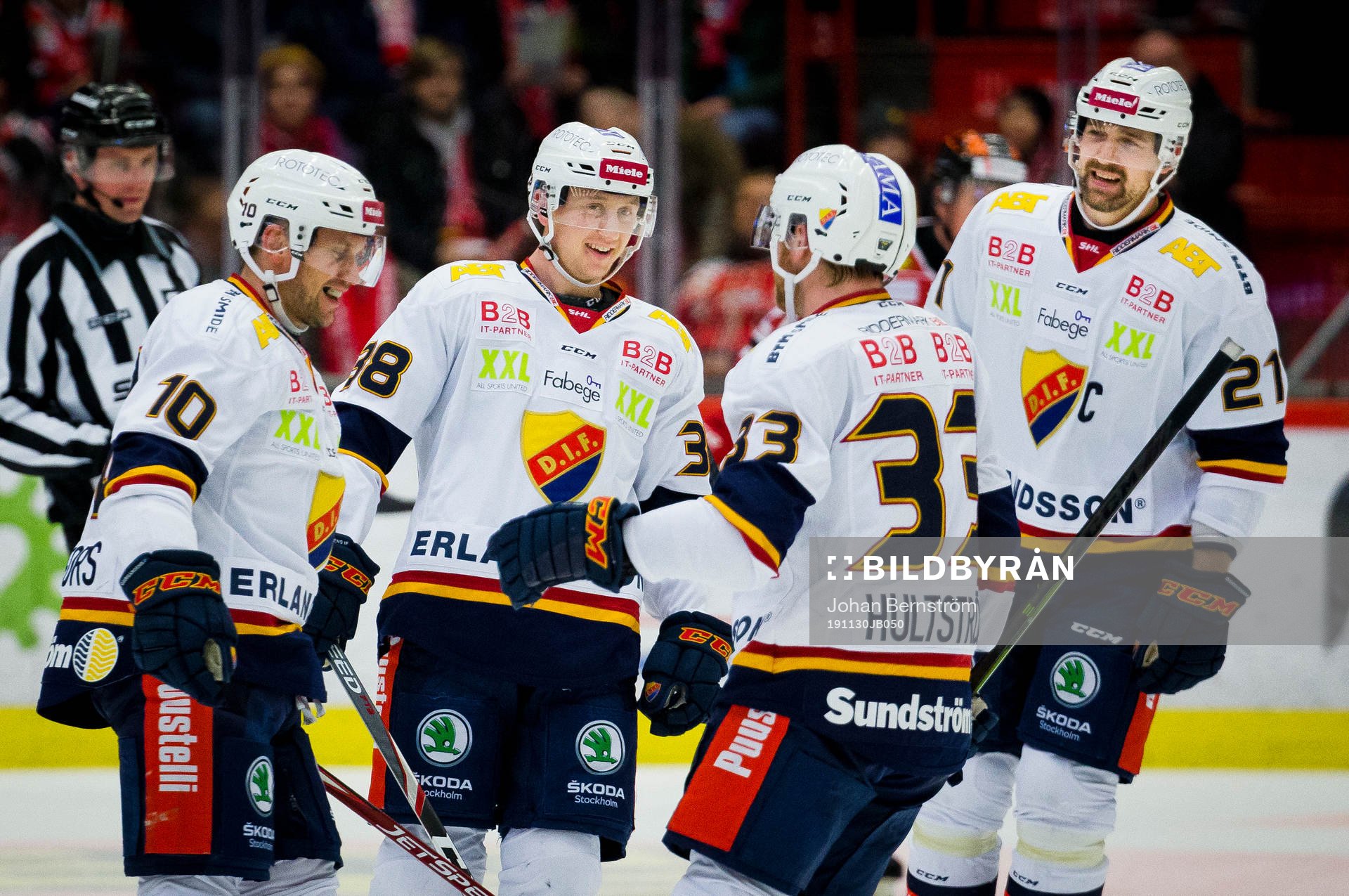 Djurgårdens Niclas Bergfors, Olle Alsing,  Patrik Berglund