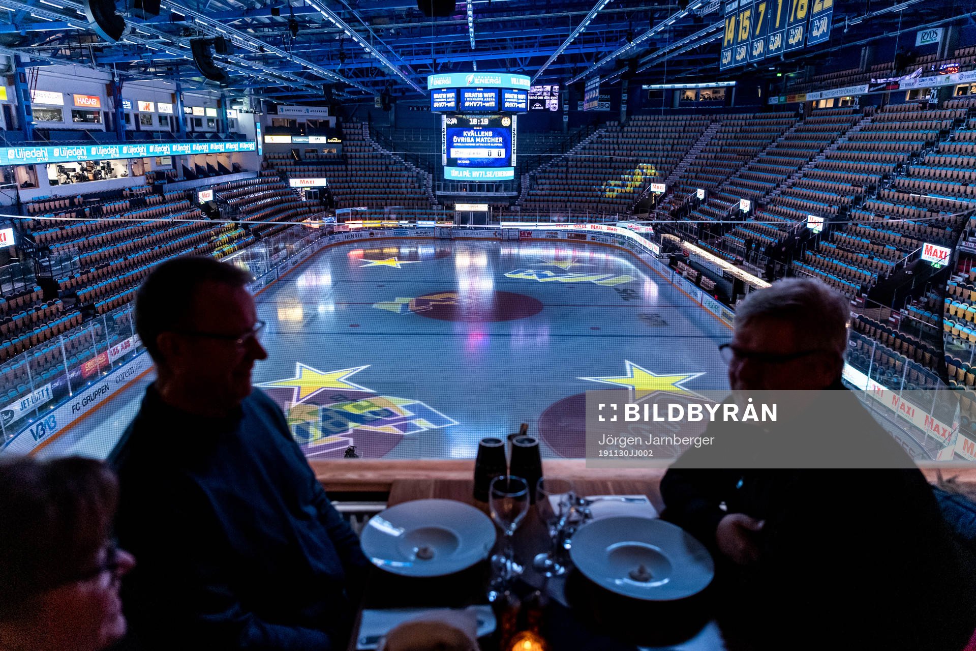 Interiör i Kinnarps arena