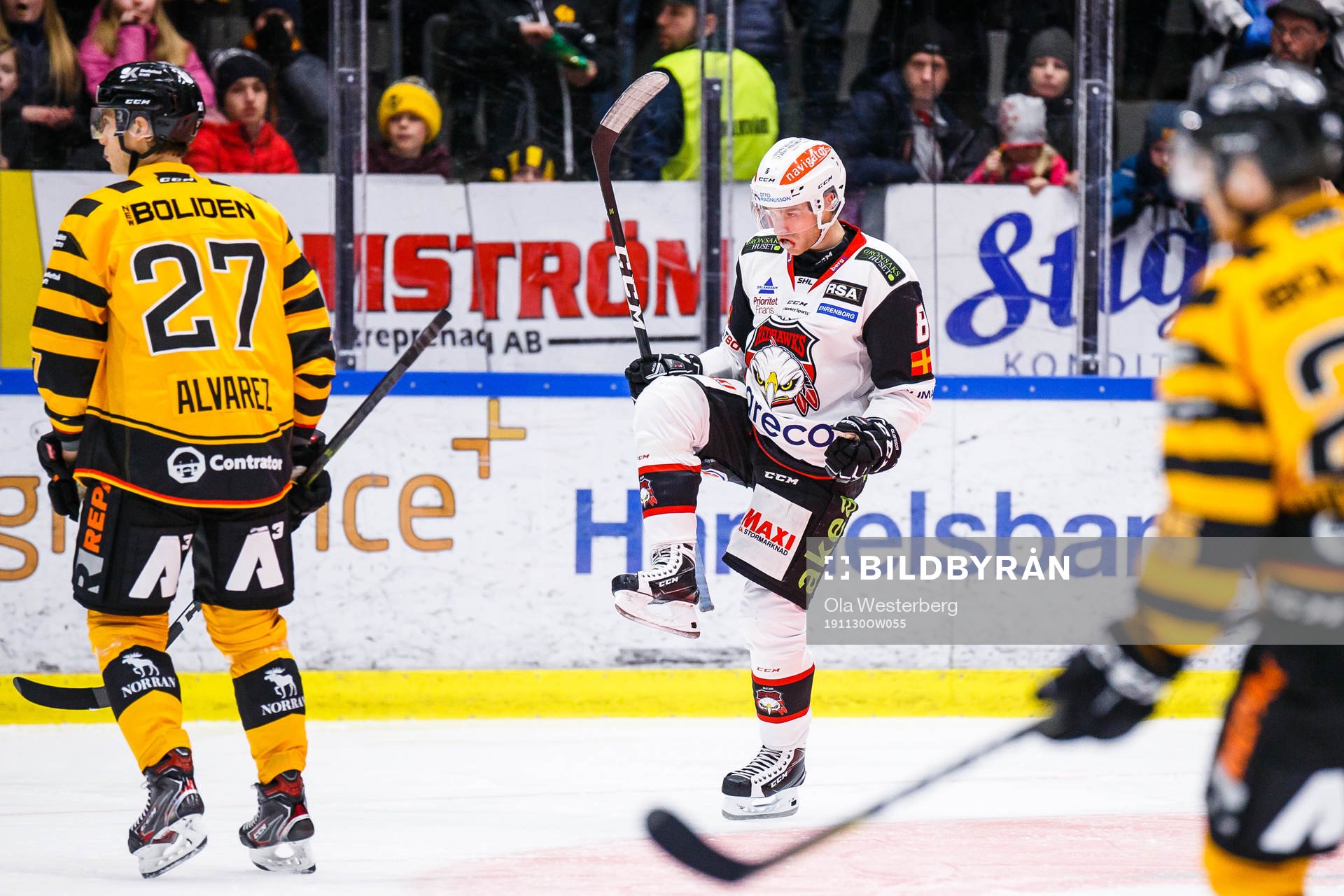 Malmö Redhawks Johan Olofsson jublar