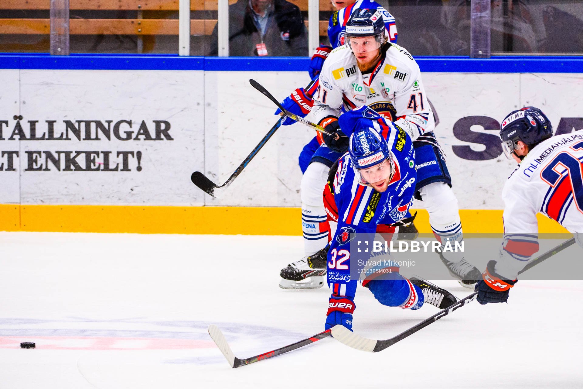Oskarshamns Markus Modigs i en kamp mot Växjös Filip