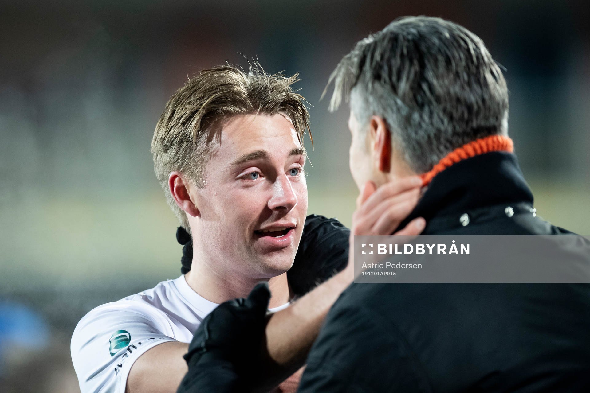 Sondre Liseth and Vegard Hansen, head coach of Mjøndalen,
