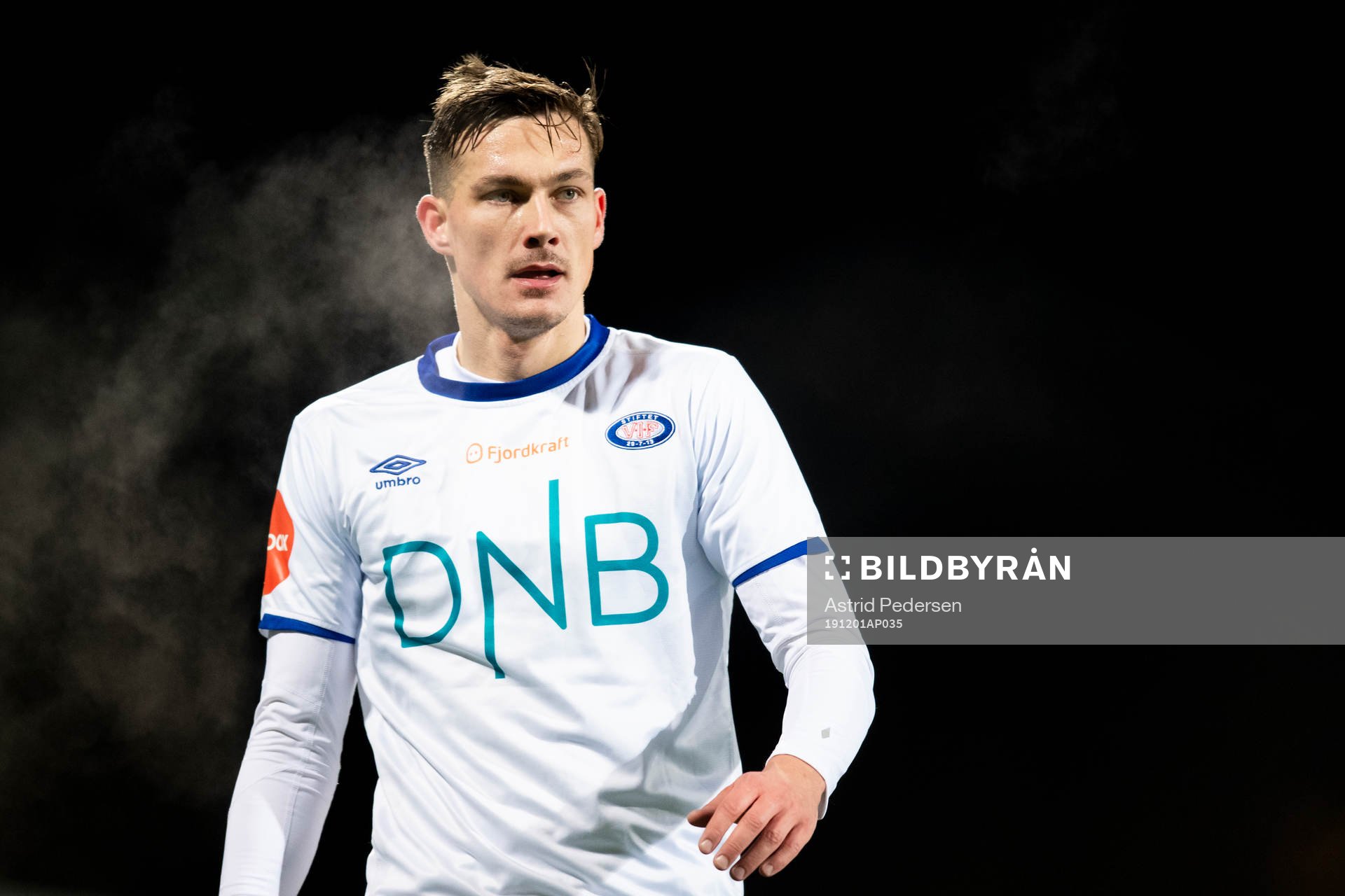 Johan Lædre Bjørdal of Vålerenga during the Eliteserien match between Mjøndalen and Vålerenga on December 1, 2019 in Mjøndalen.