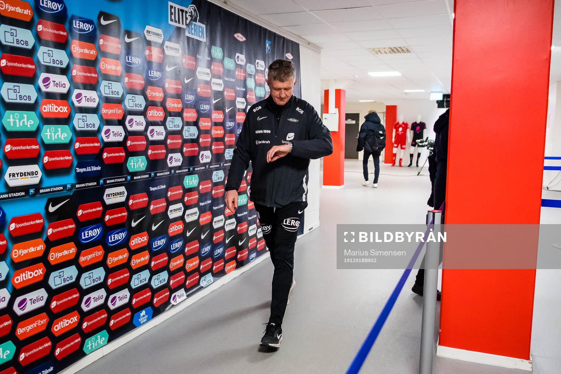 Lars Arne Nilsen, head coach of Brann, arrives