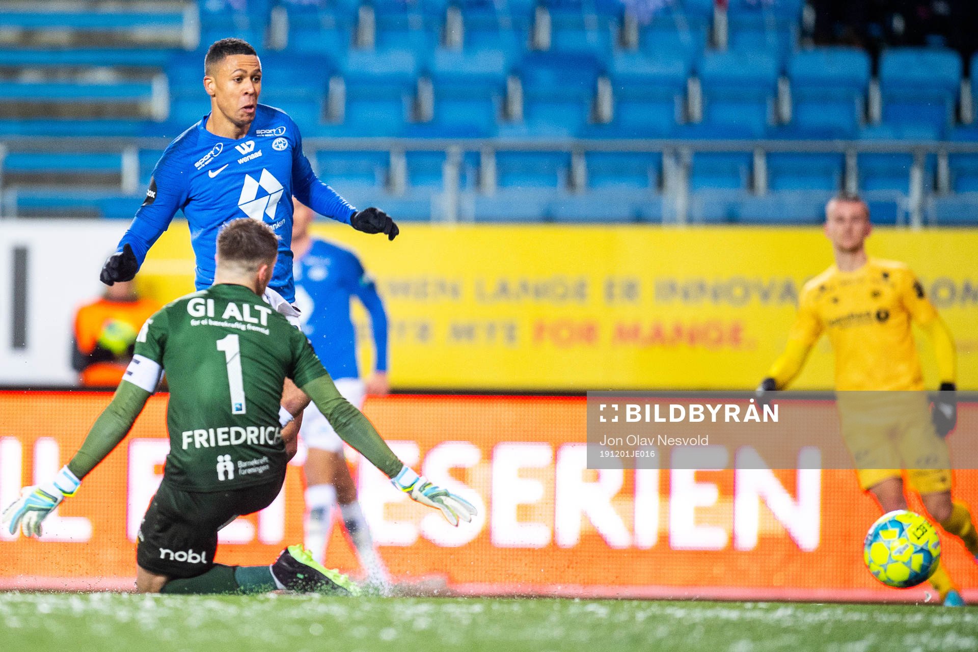 Mathis Bolly  of Molde scores the 2-0 goal