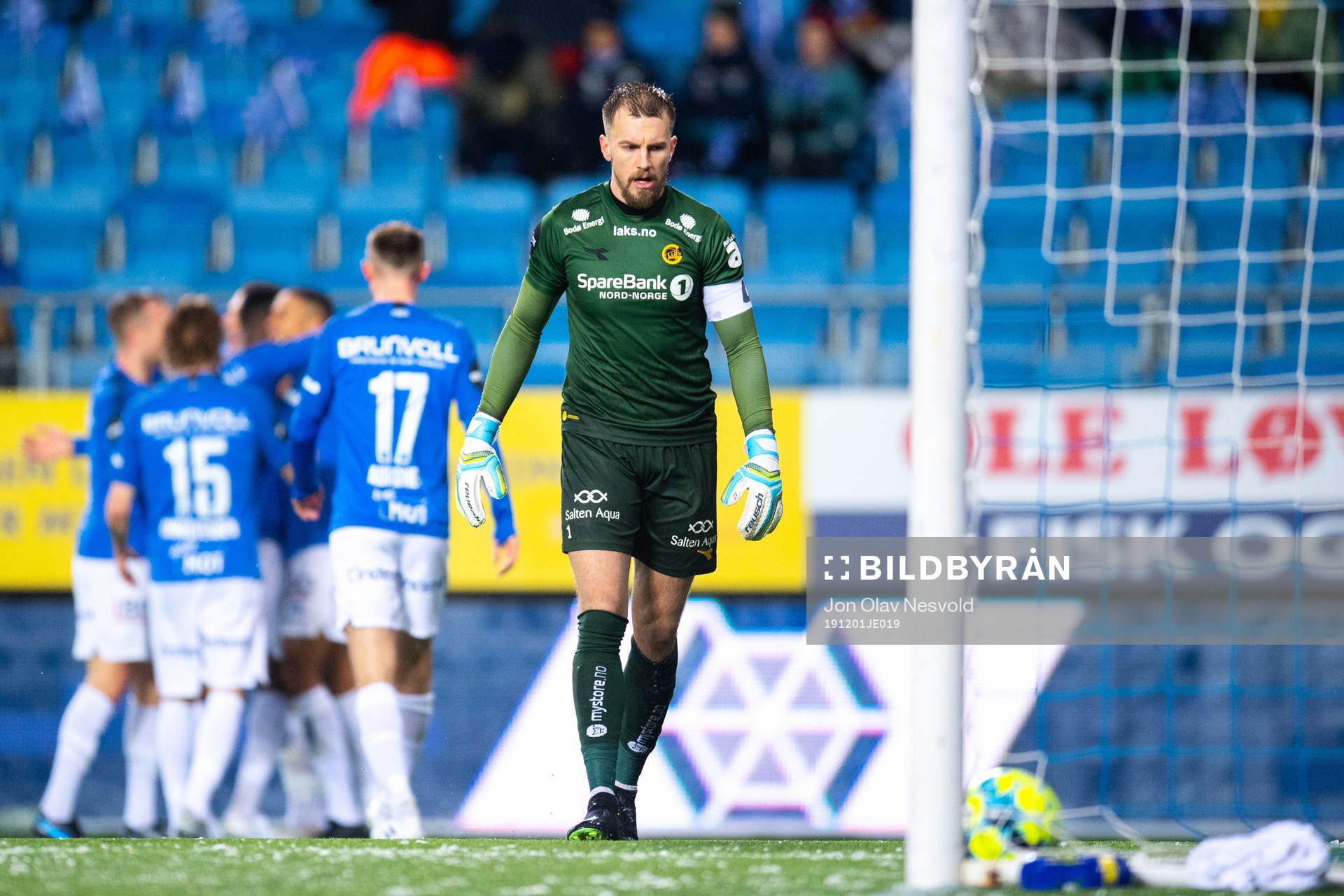 Goalkeeper Ricardo Friedrich Bodø/Glimt looks dejected