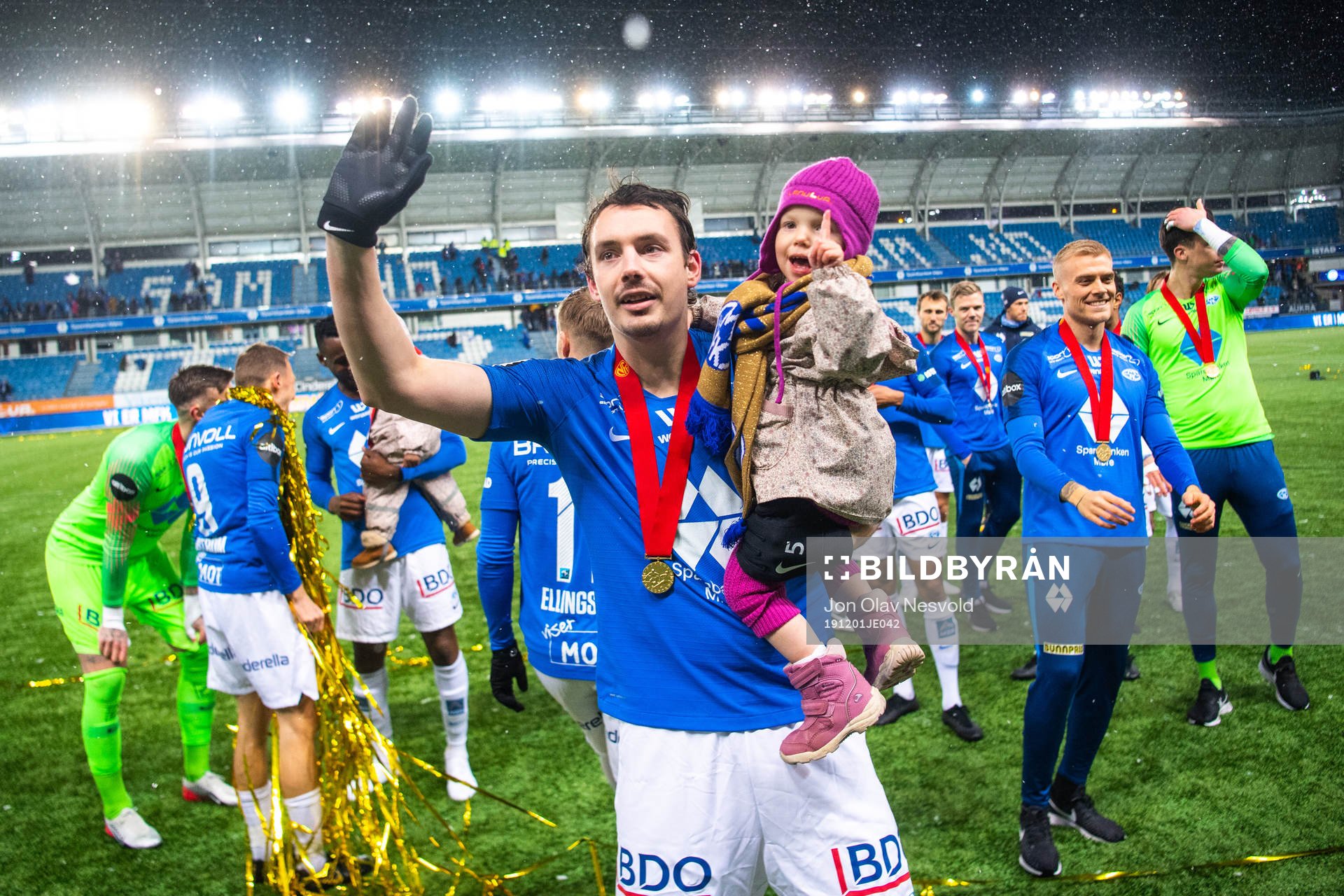 Vegard Forren of Molde celebrates