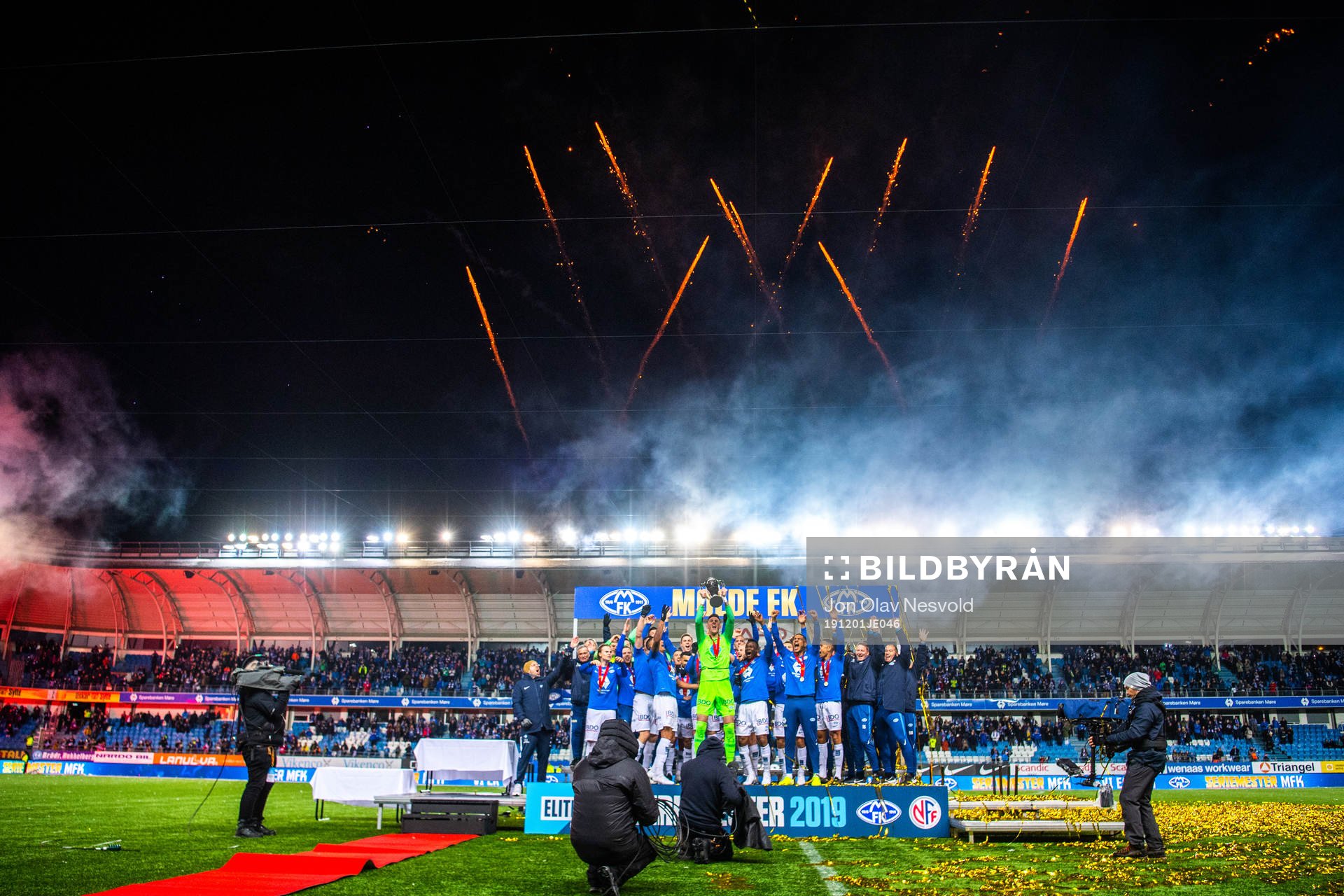 Players of Molde celebrate