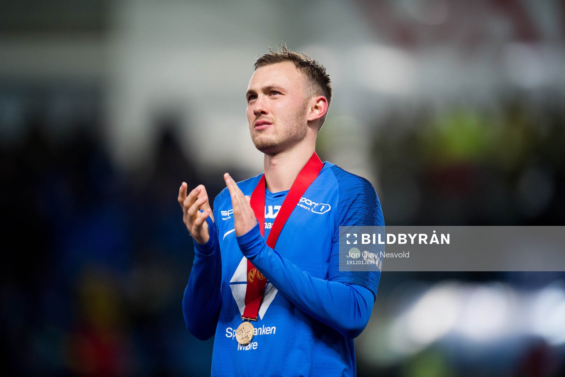 Fredrik Aursnes of Molde celebrates