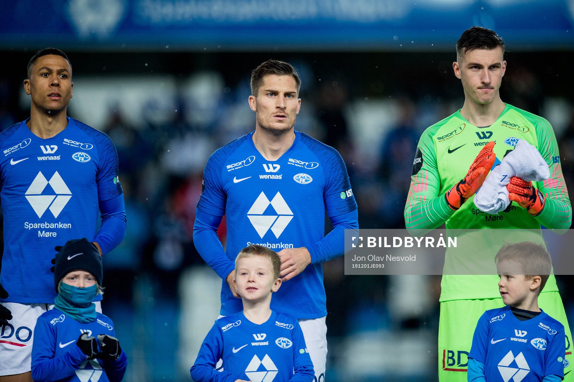 Mathis Bolly, Kristoffer Haugen and goalkeeper Andreas