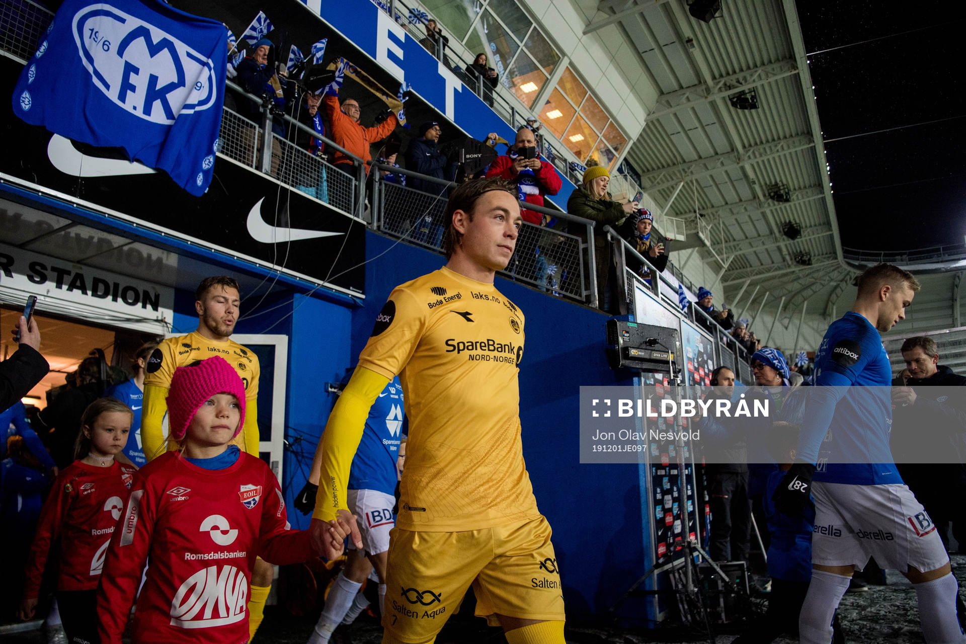 Patrick Berg of Bodø/Glimt enters the pitch