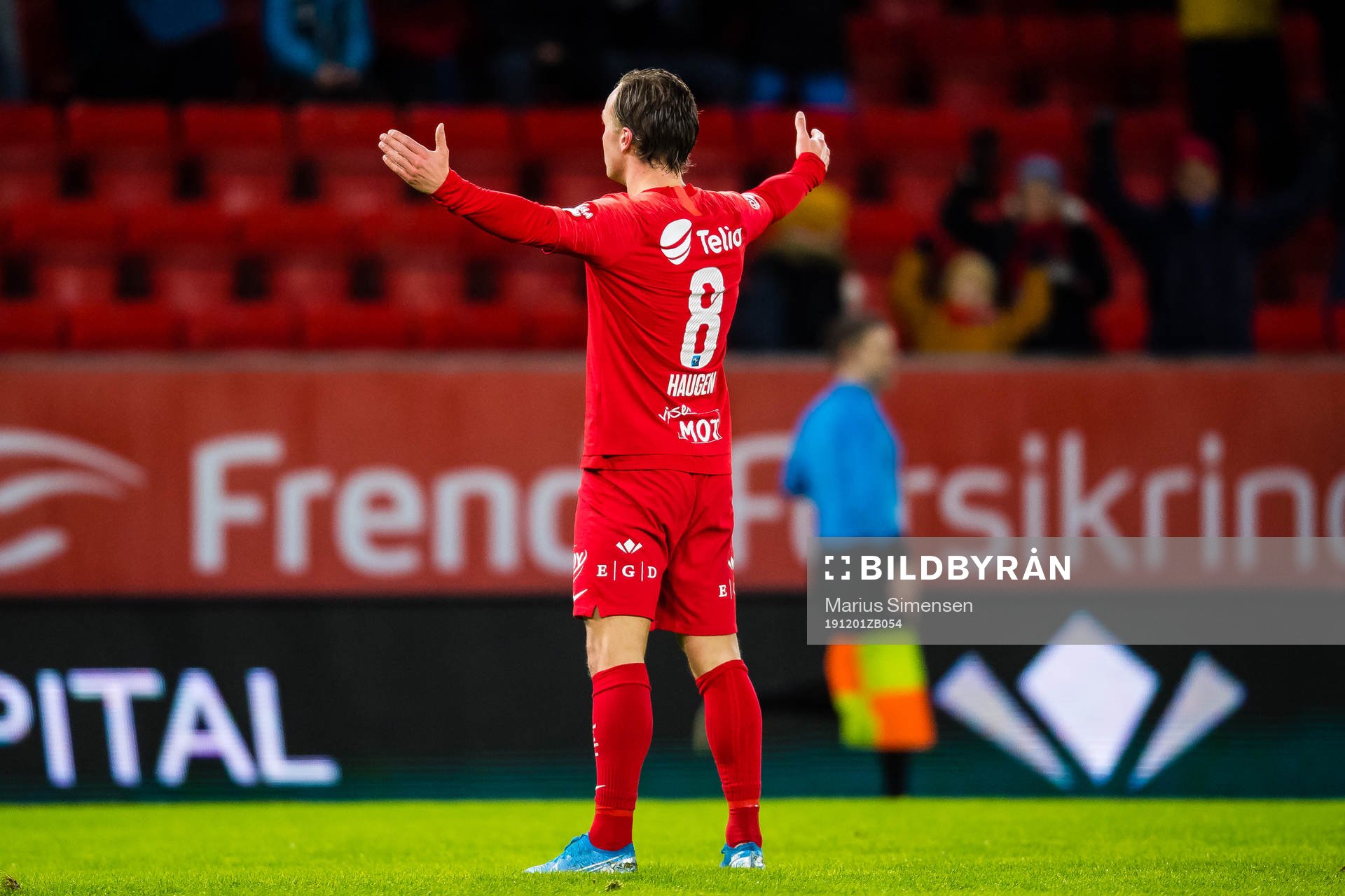 Fredrik Haugen of Brann celebrates