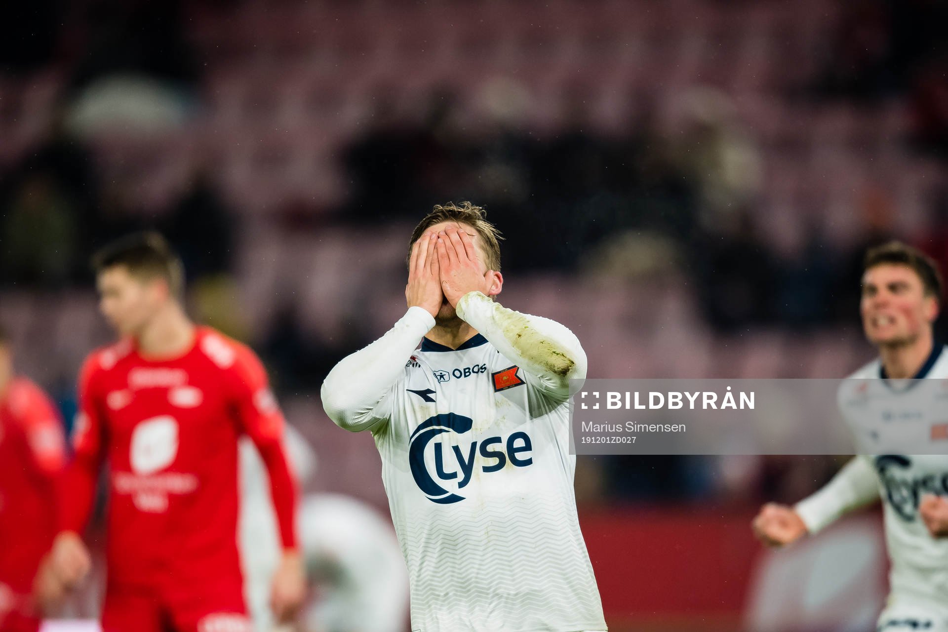 Benjamin Kallman of Viking reacts