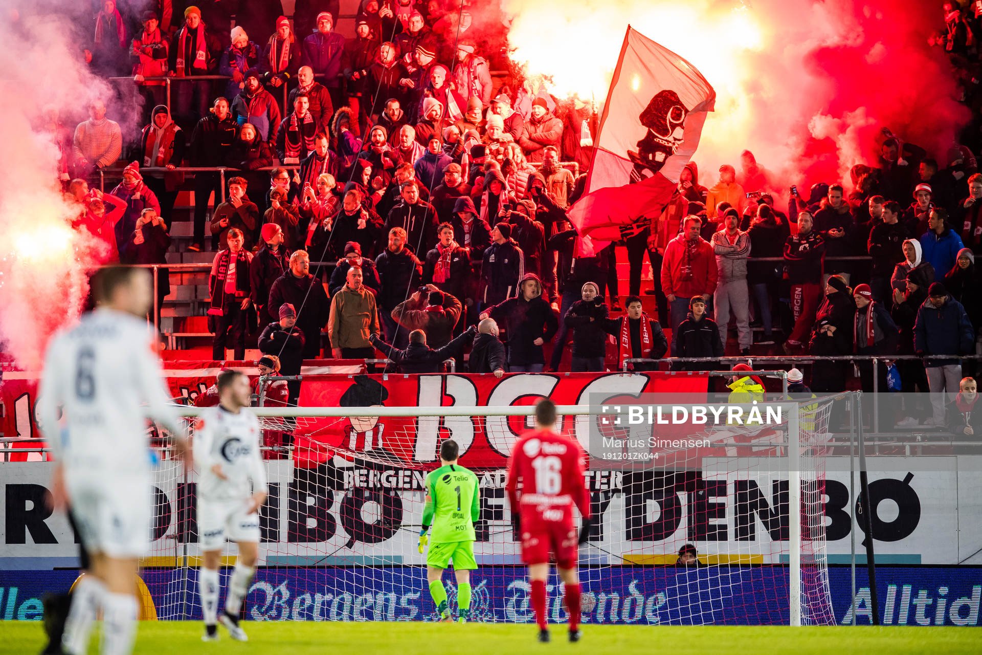Spectators in the stands
