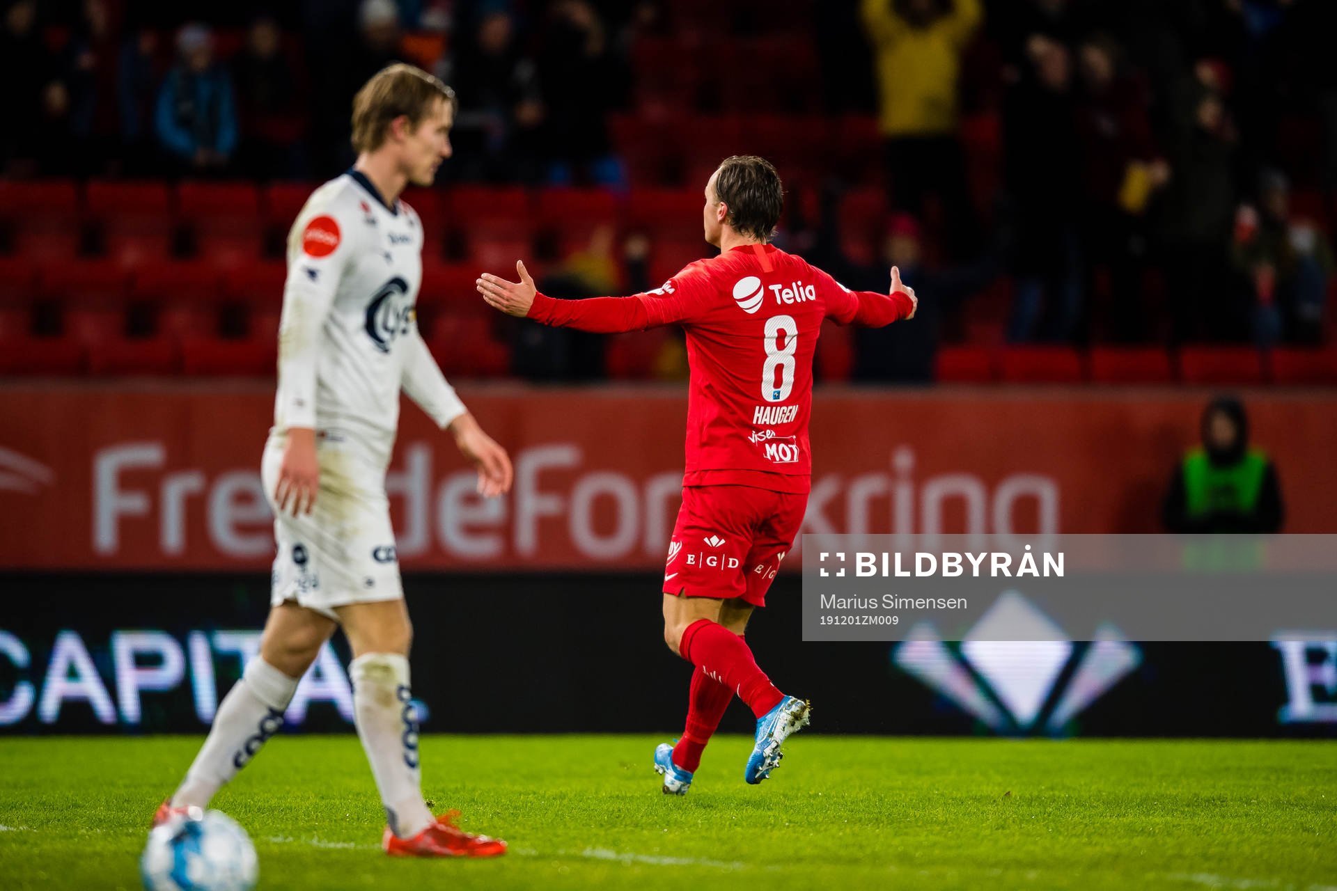 Fredrik Haugen of Brann celebrates