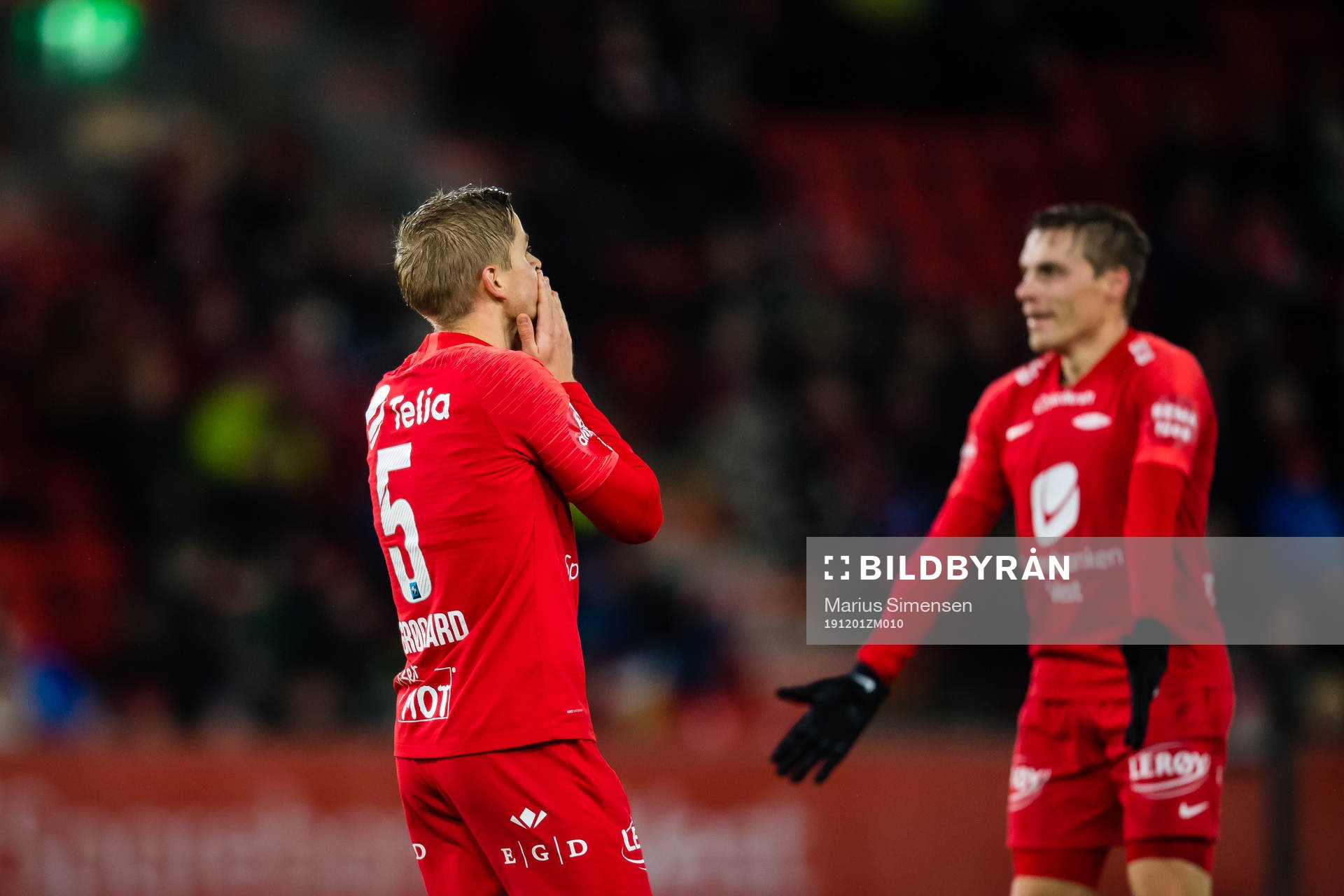 Thomas Grøgaard of Brann of Brann looks dejected