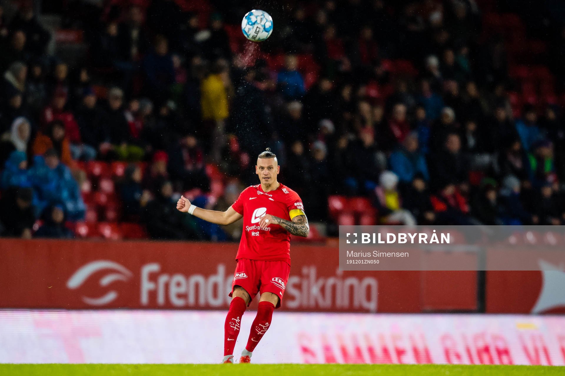 Vito Wormgoor of Brann during the Eliteserien match between Brann and Viking on December 1, 2019 in Bergen.
