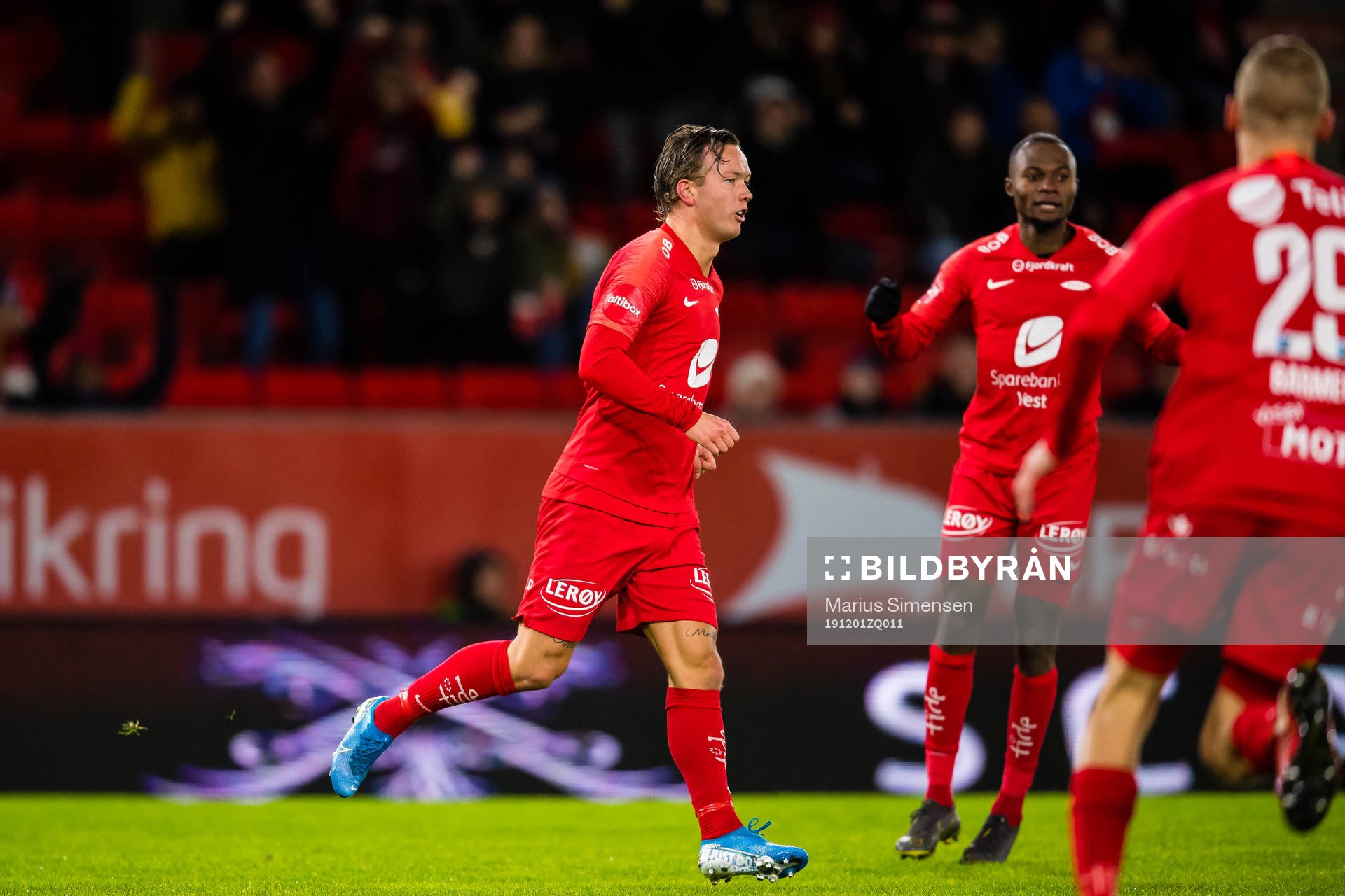 Fredrik Haugen of Brann celebrates