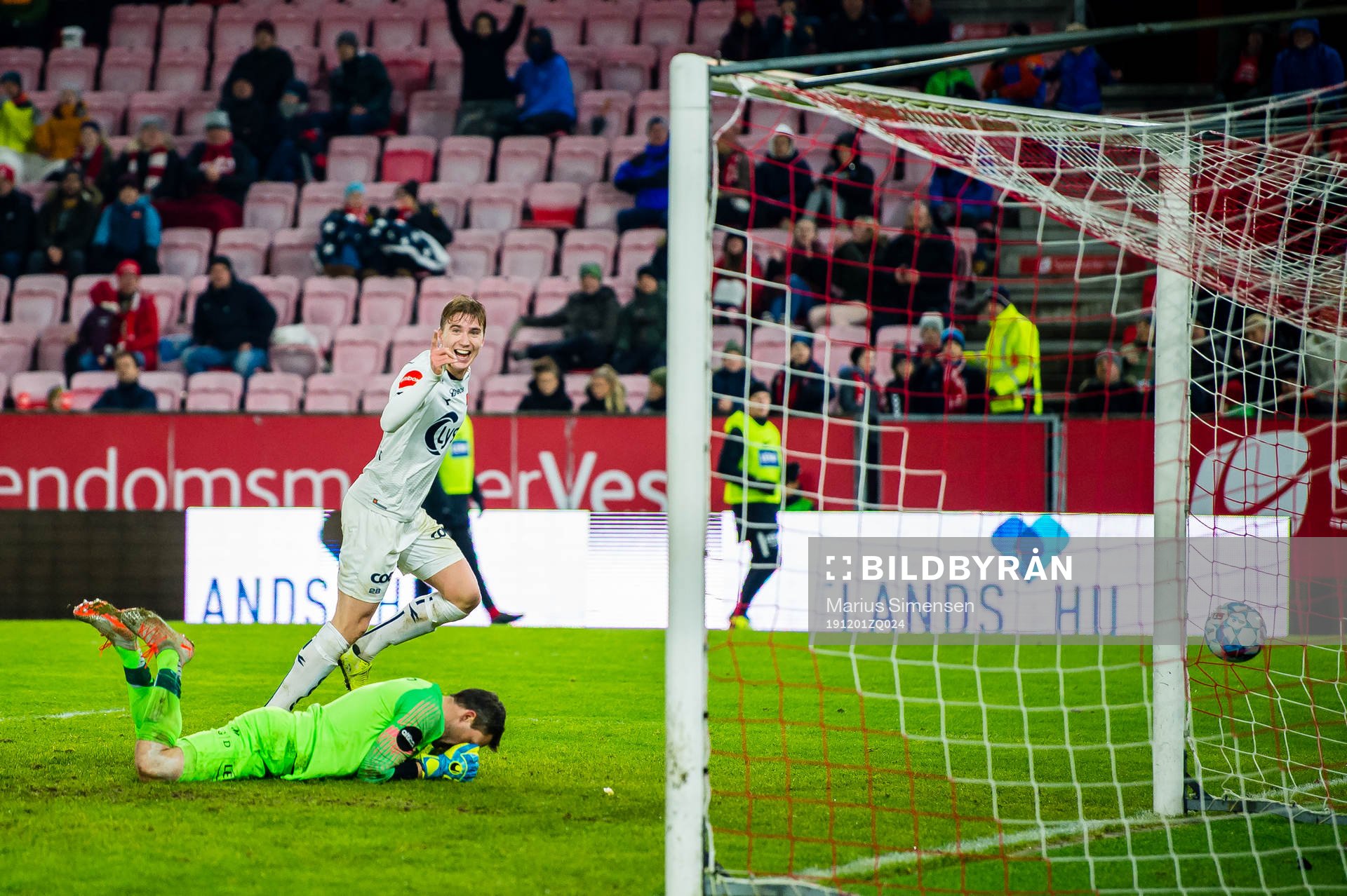 Kristian Thorstvedt of Viking celebrates