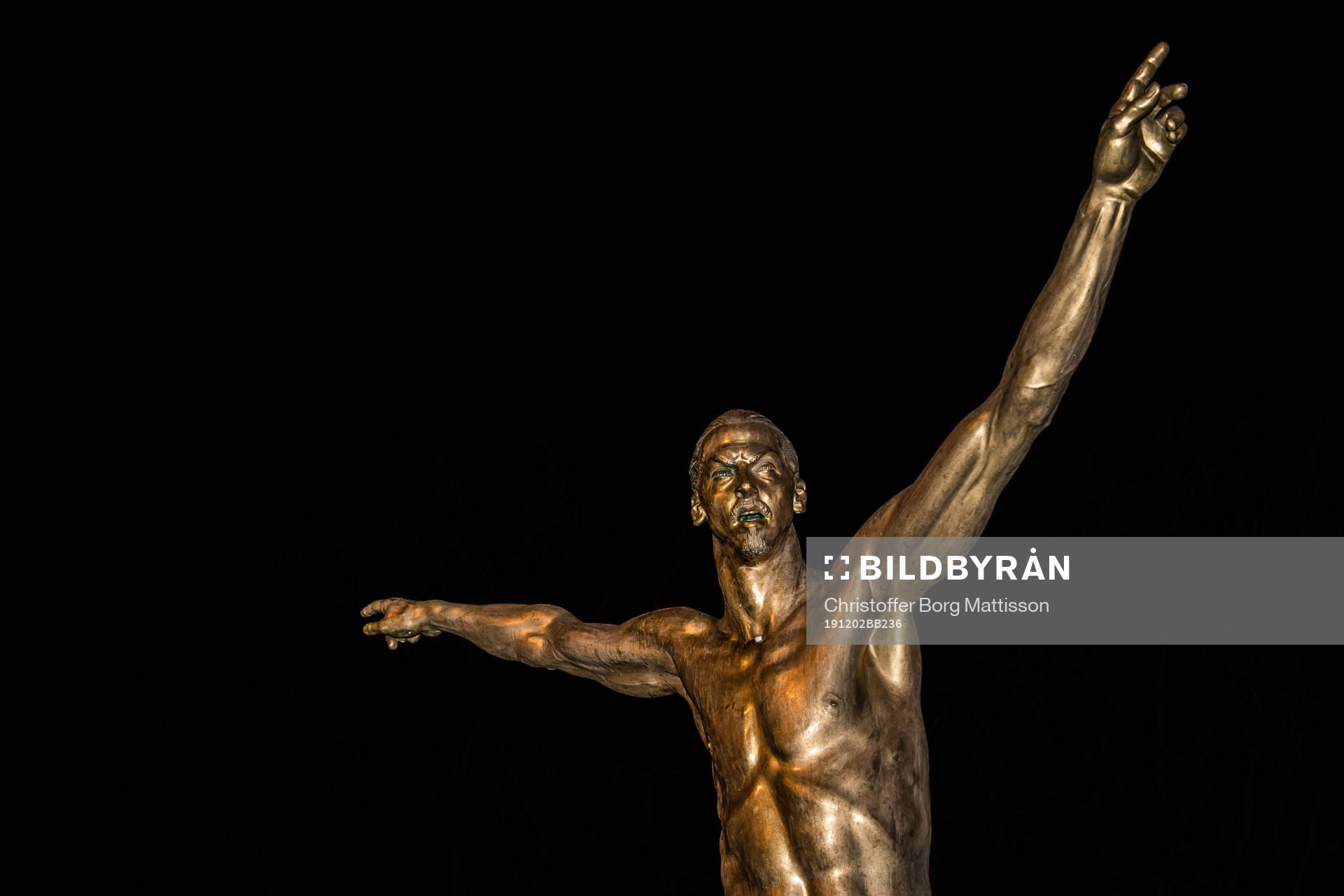 The statue of Zlatan Ibrahimovic