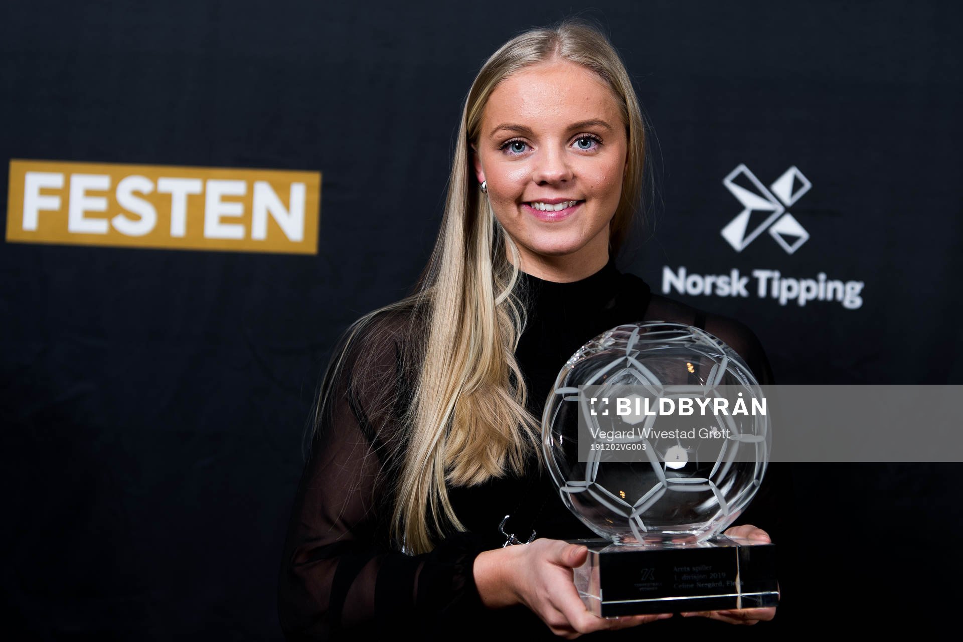Celine Emilie Nergård of Fløya poses for a portrait with