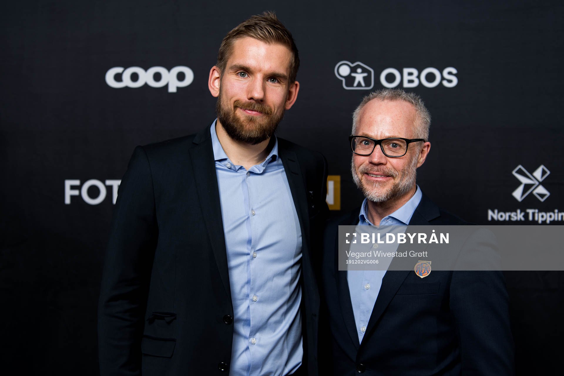 Oddbjørn Lie of Aalesund and Geir Steinar Vik, managing