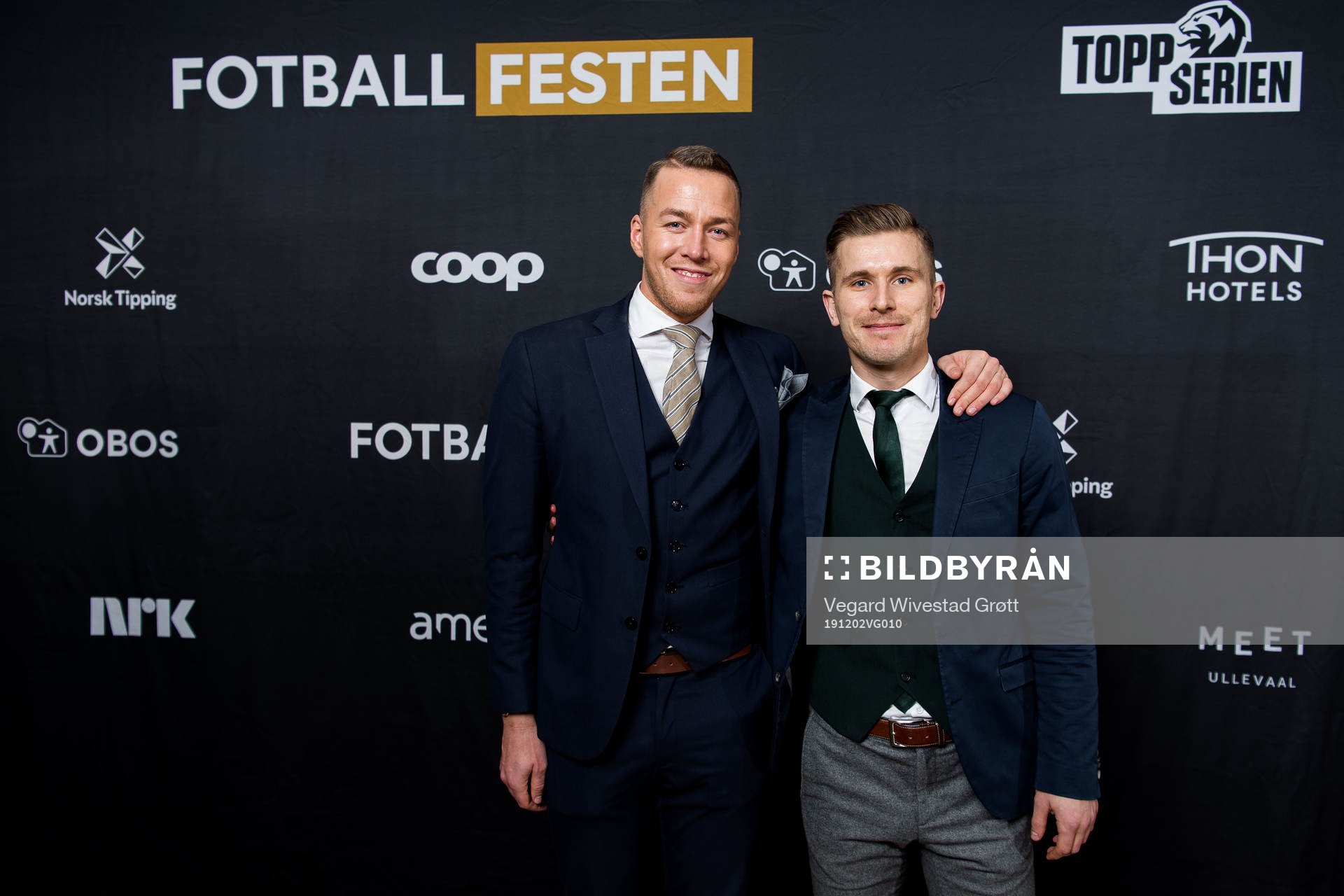 Michael Karlsen and Erik Tønne of Ranheim arrive