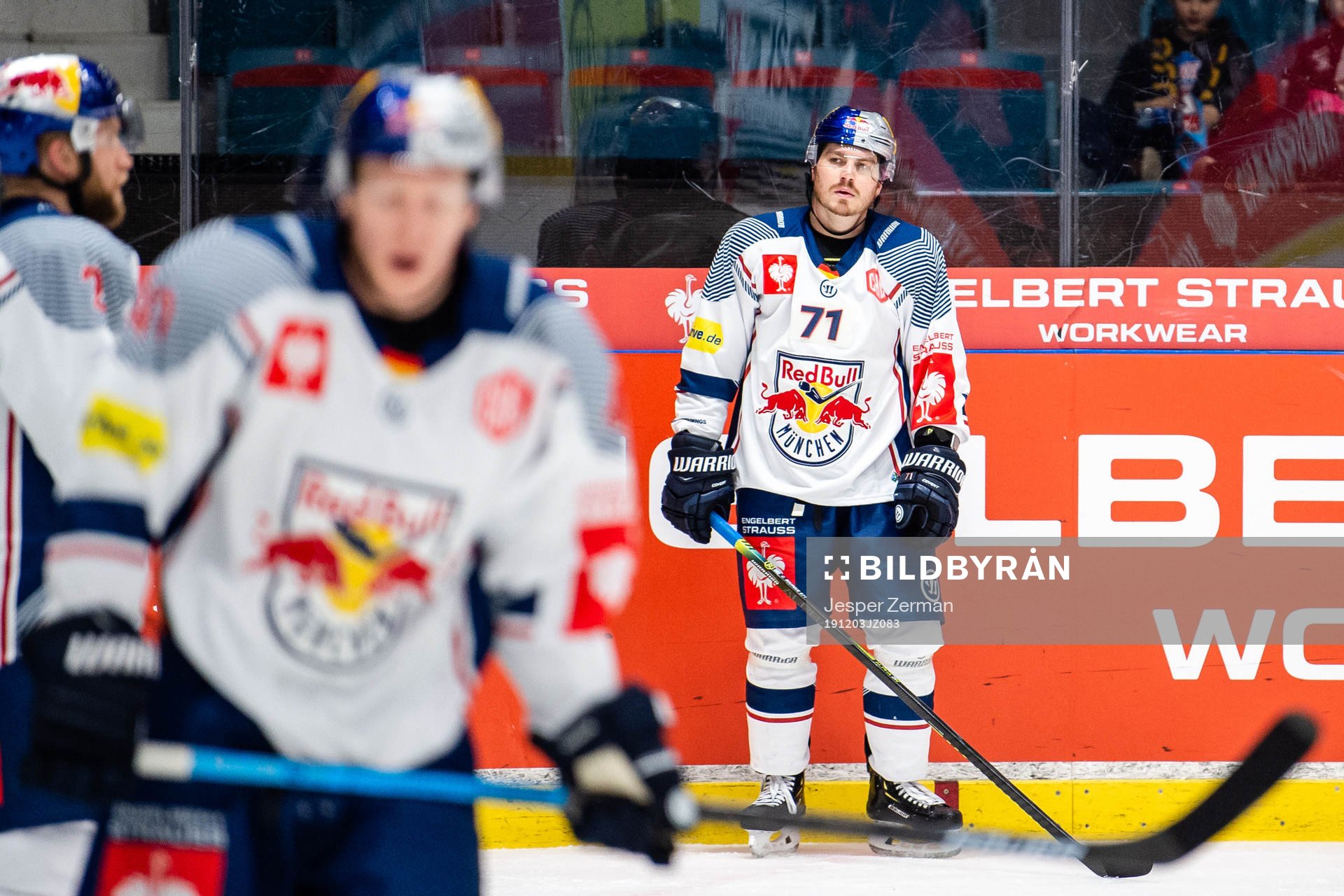 Chris Bourque of Red Bull Munich looks dejected