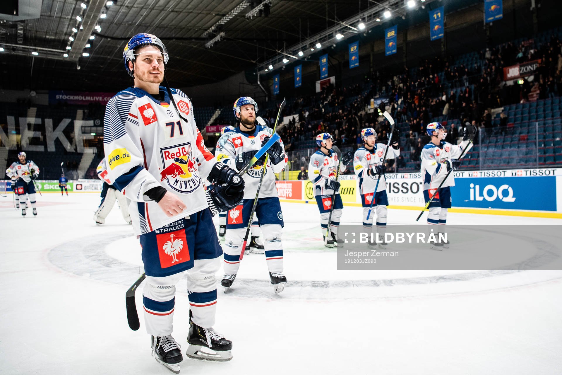 Chris Bourque of Red Bull Munich looks dejected