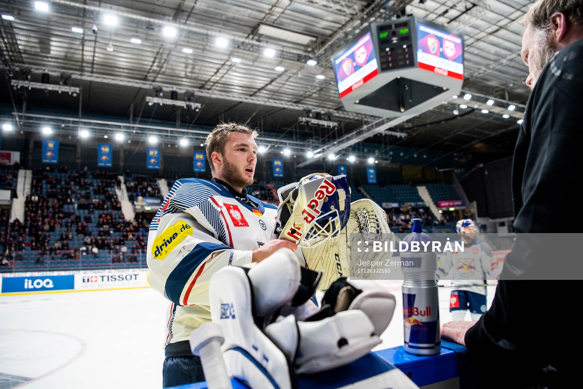 goalkeeper Daniel Fiessinger of Red Bull Munich