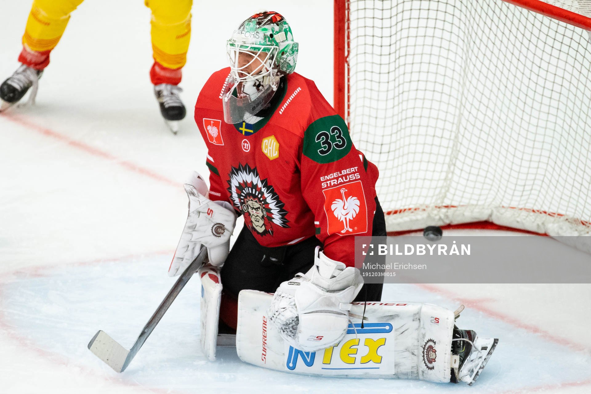 Goalkeeper Johan Mattsson of Frölunda looks dejected