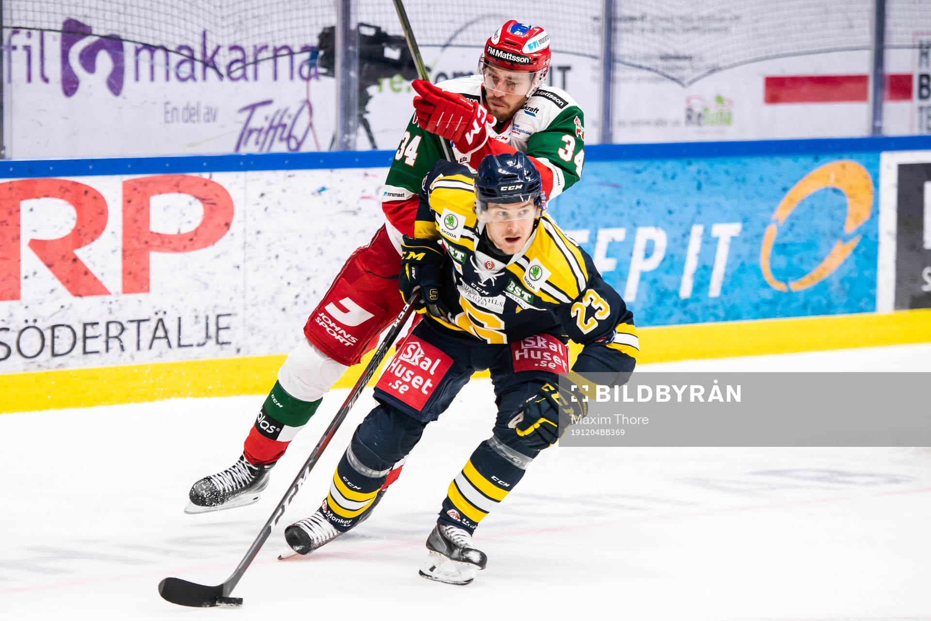 Moras Oscar Eklind och Södertäljes Bobbo Petersson