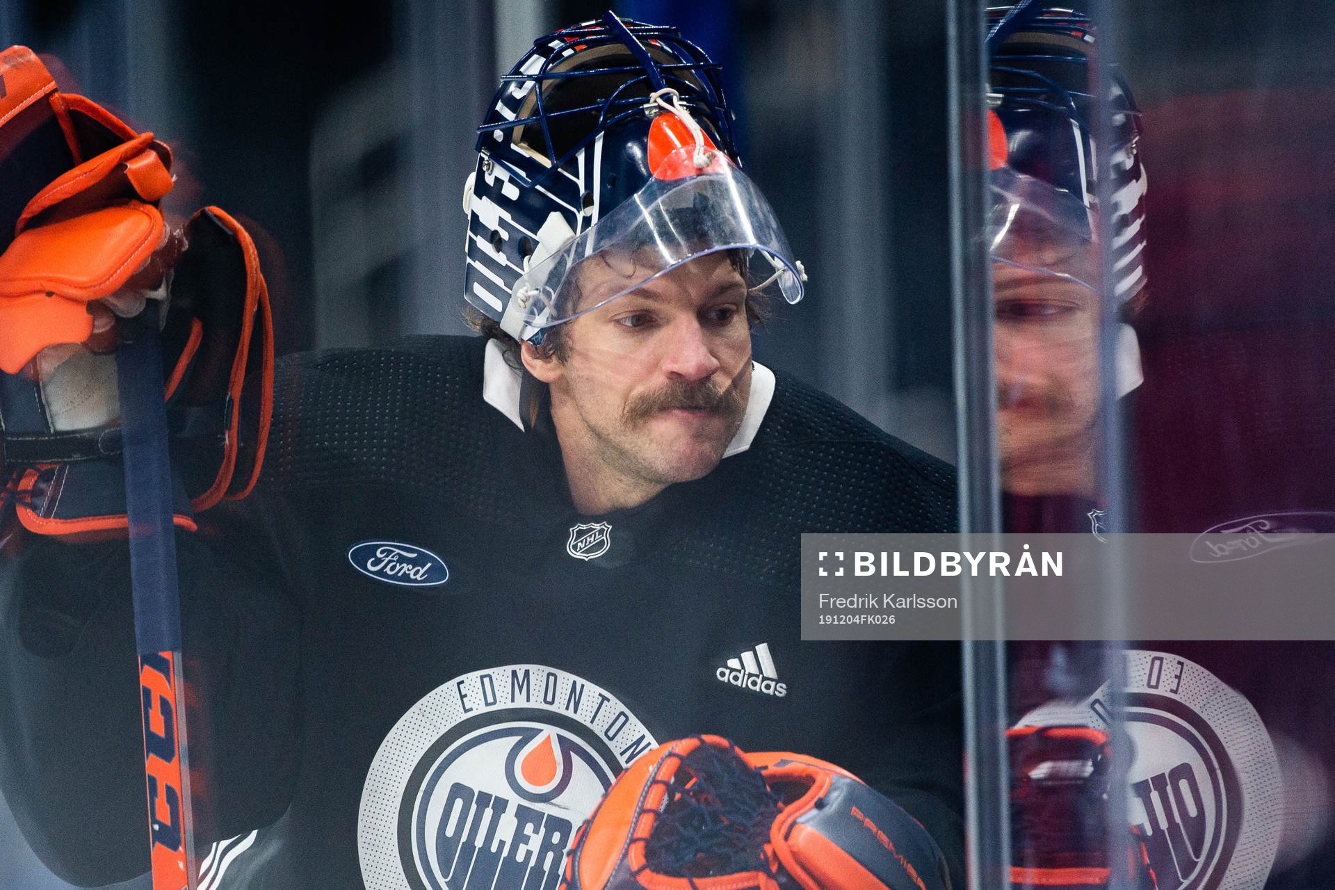 goaltender Mike Smith of the Edmonton Oilers