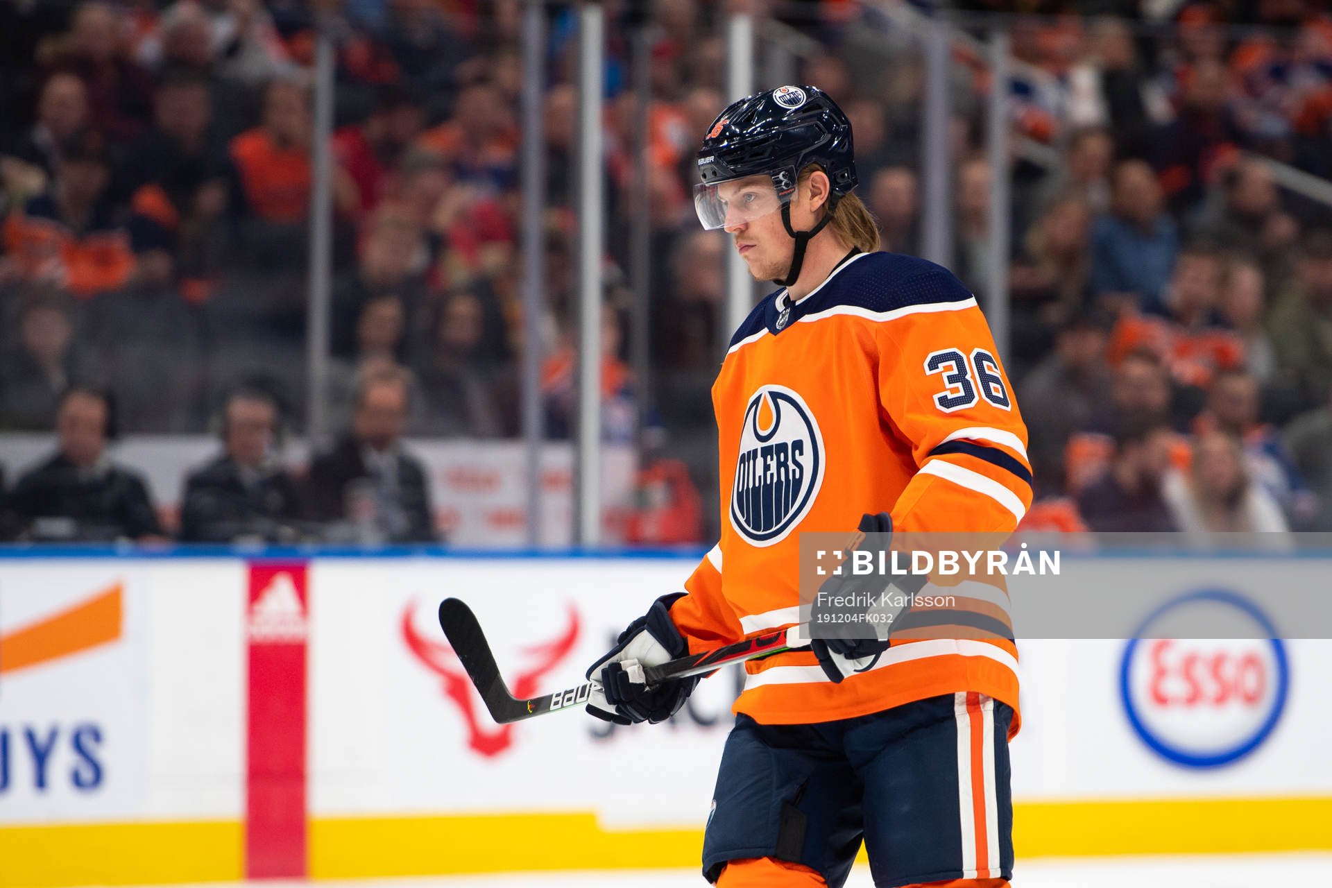 Joel Persson of the Edmonton Oilers looks dejected