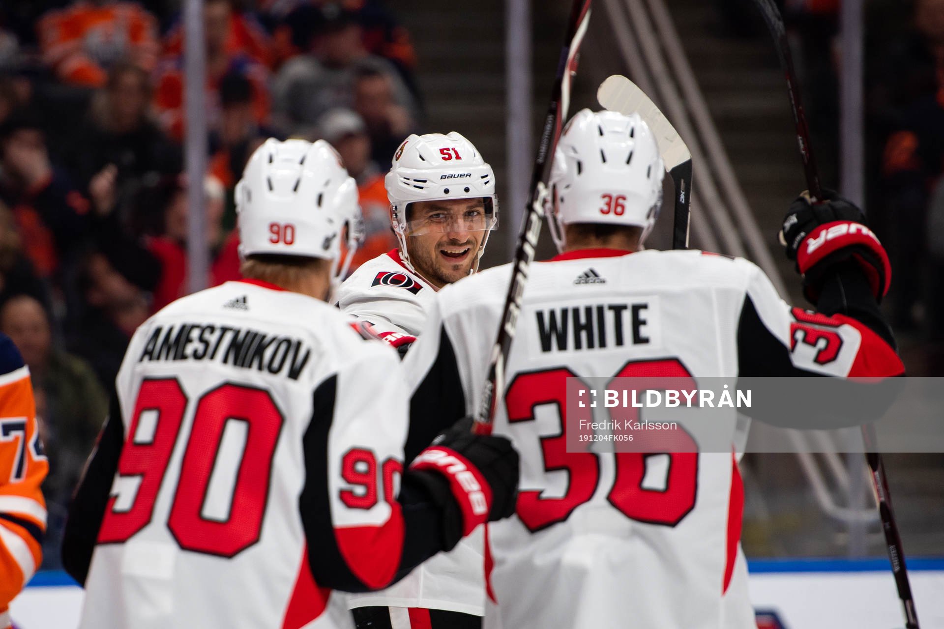 Artem Anisimov of the Ottawa Senators celebrates