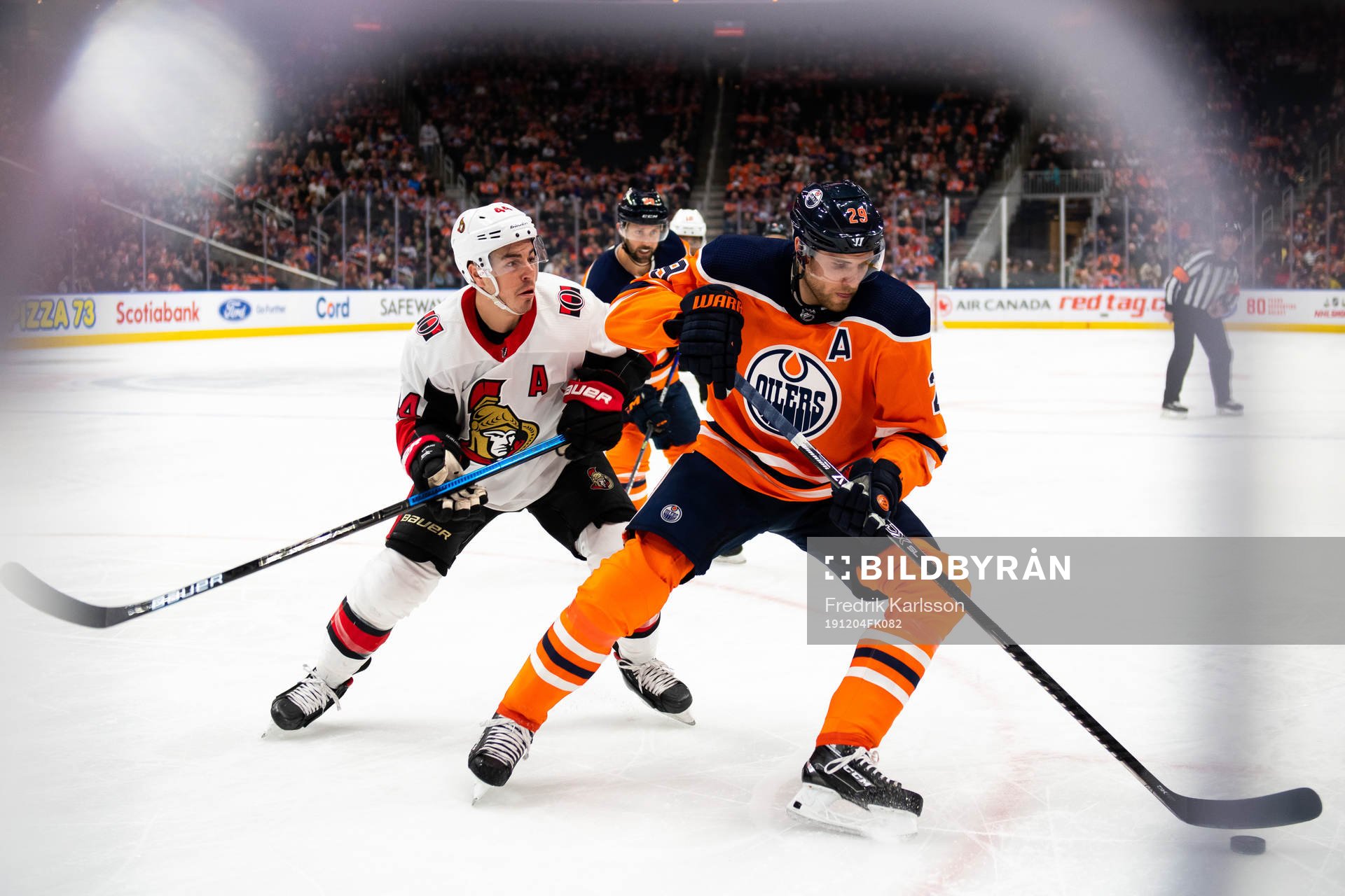 Jean-Gabriel Pageau of the Ottawa Senators  and Leon