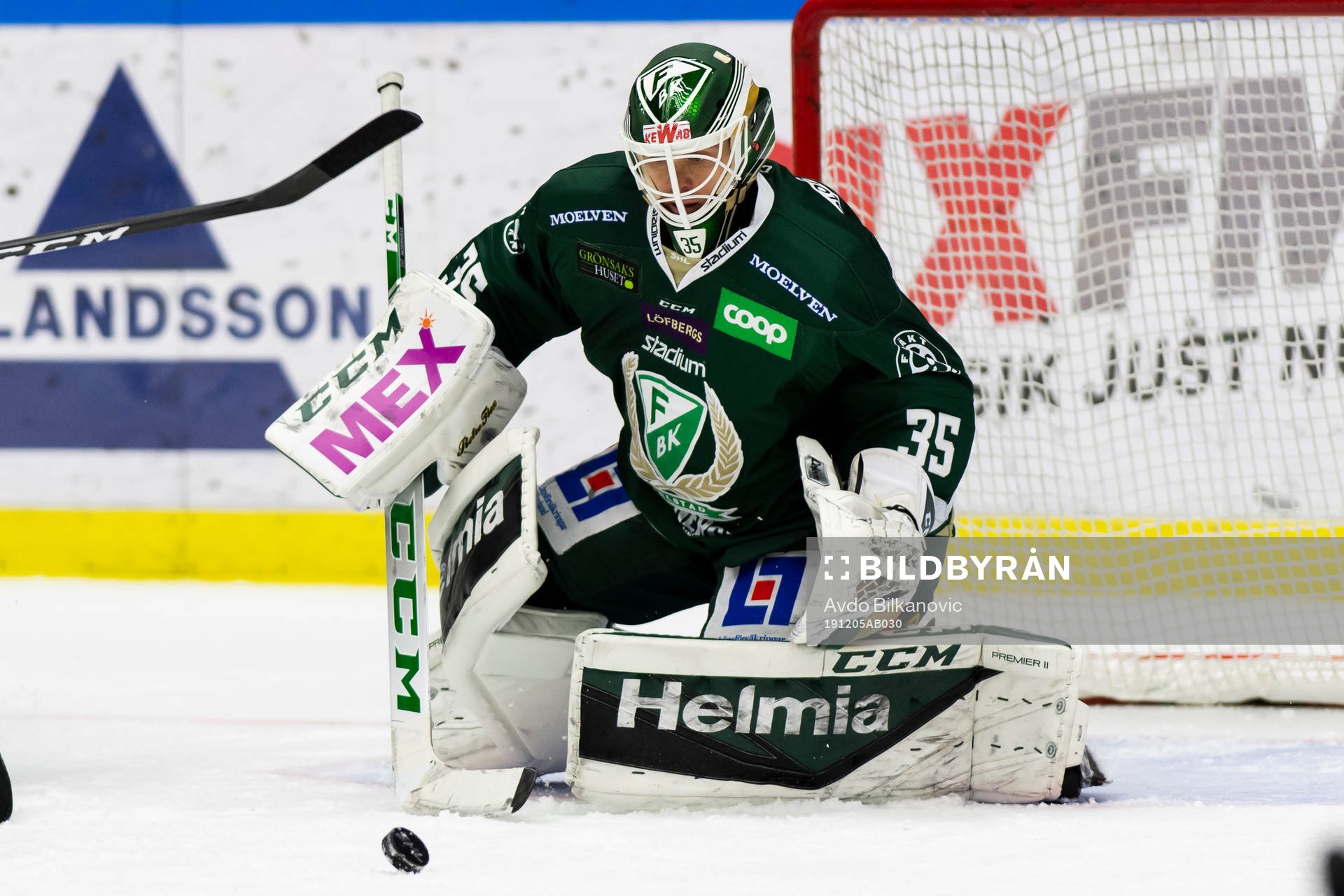 Färjestads målvakt Markus Svensson