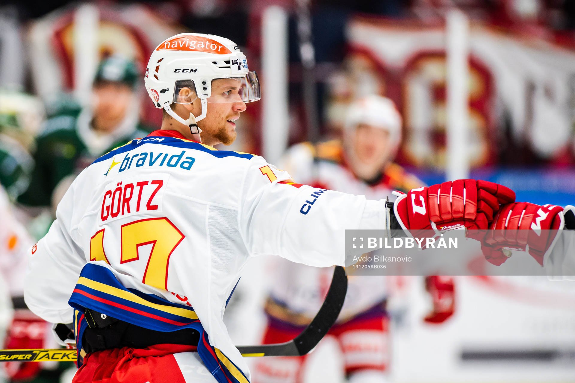 Malmö Redhawks Max Görtz jublar