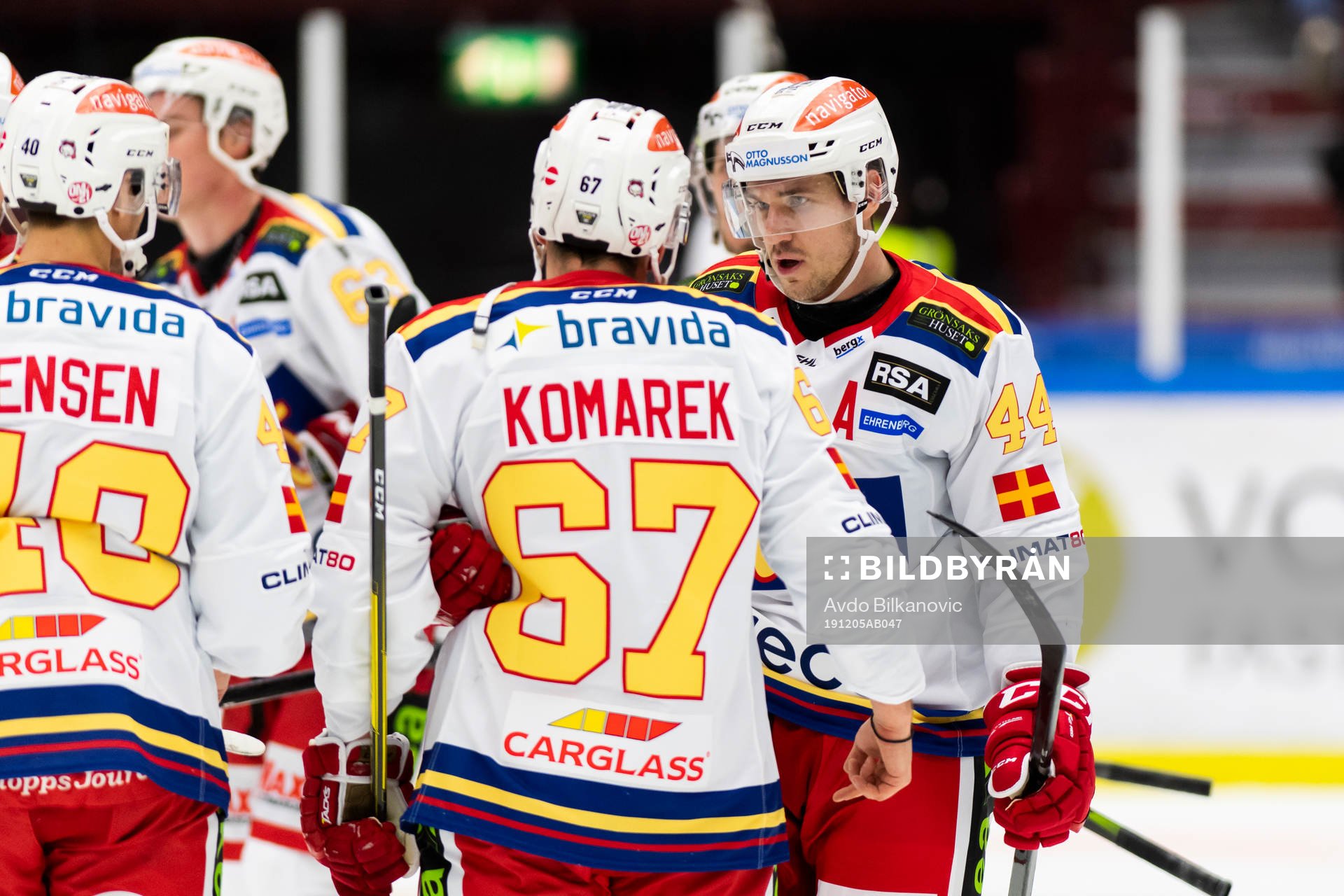 Malmö Redhawks Jesper Jensen Aabo och Konstantin Komarek