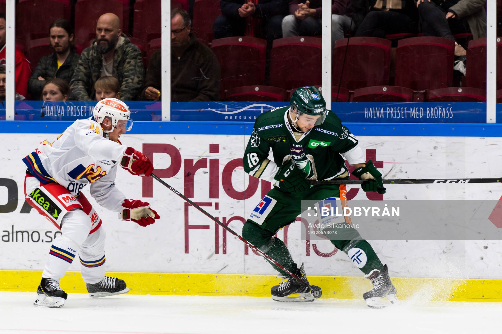 Malmö Redhawks Matias Lassen  och Färjestads Lucas