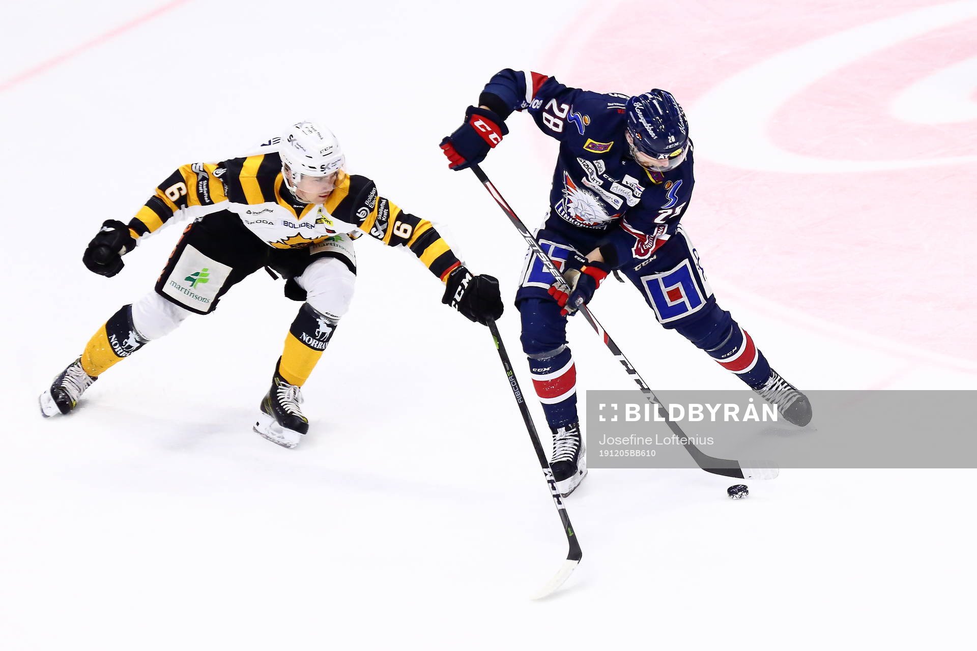 Linköpings Jaakko Rissanen och Skellefteås Filip Berglund
