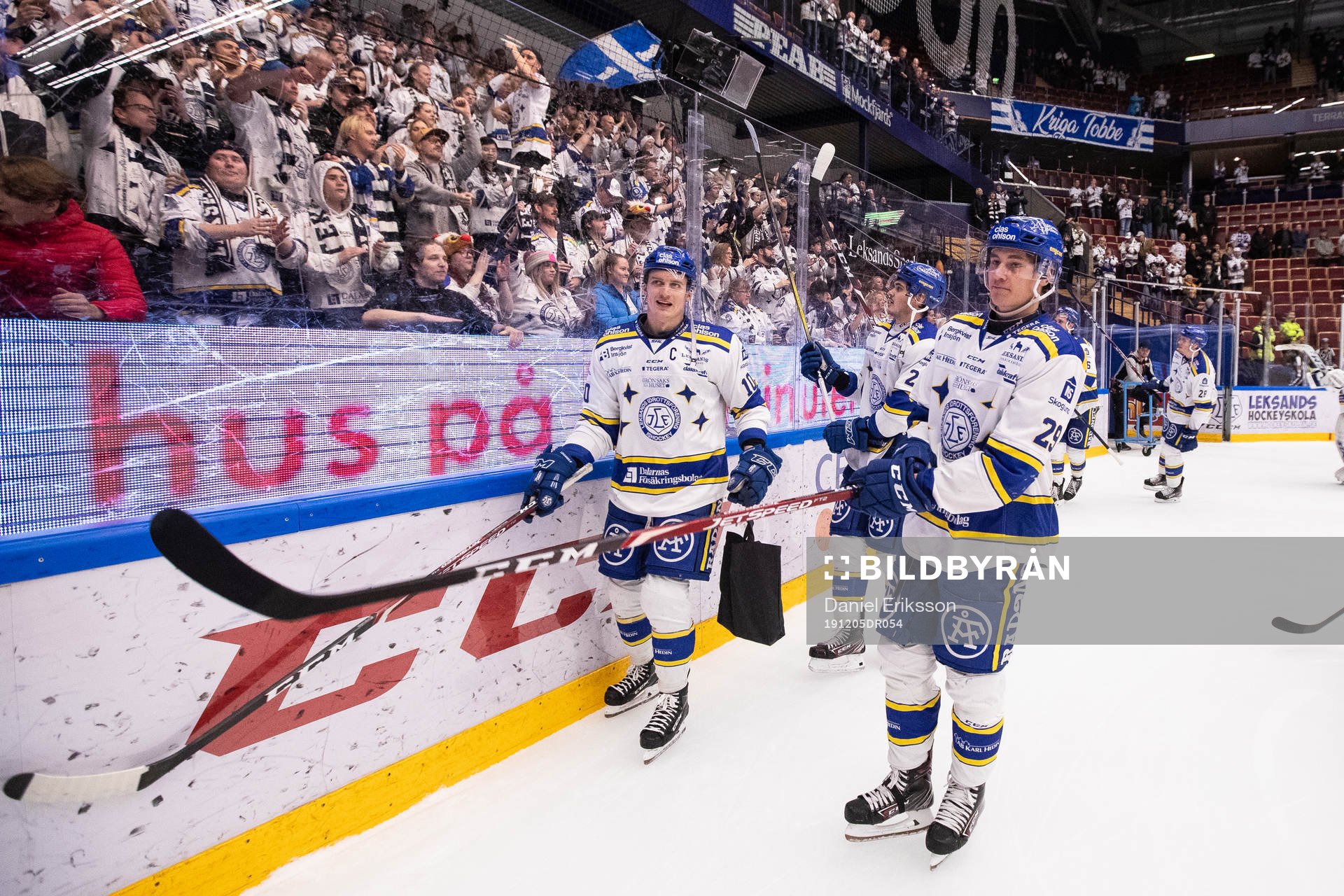 Leksands spelarna jublar