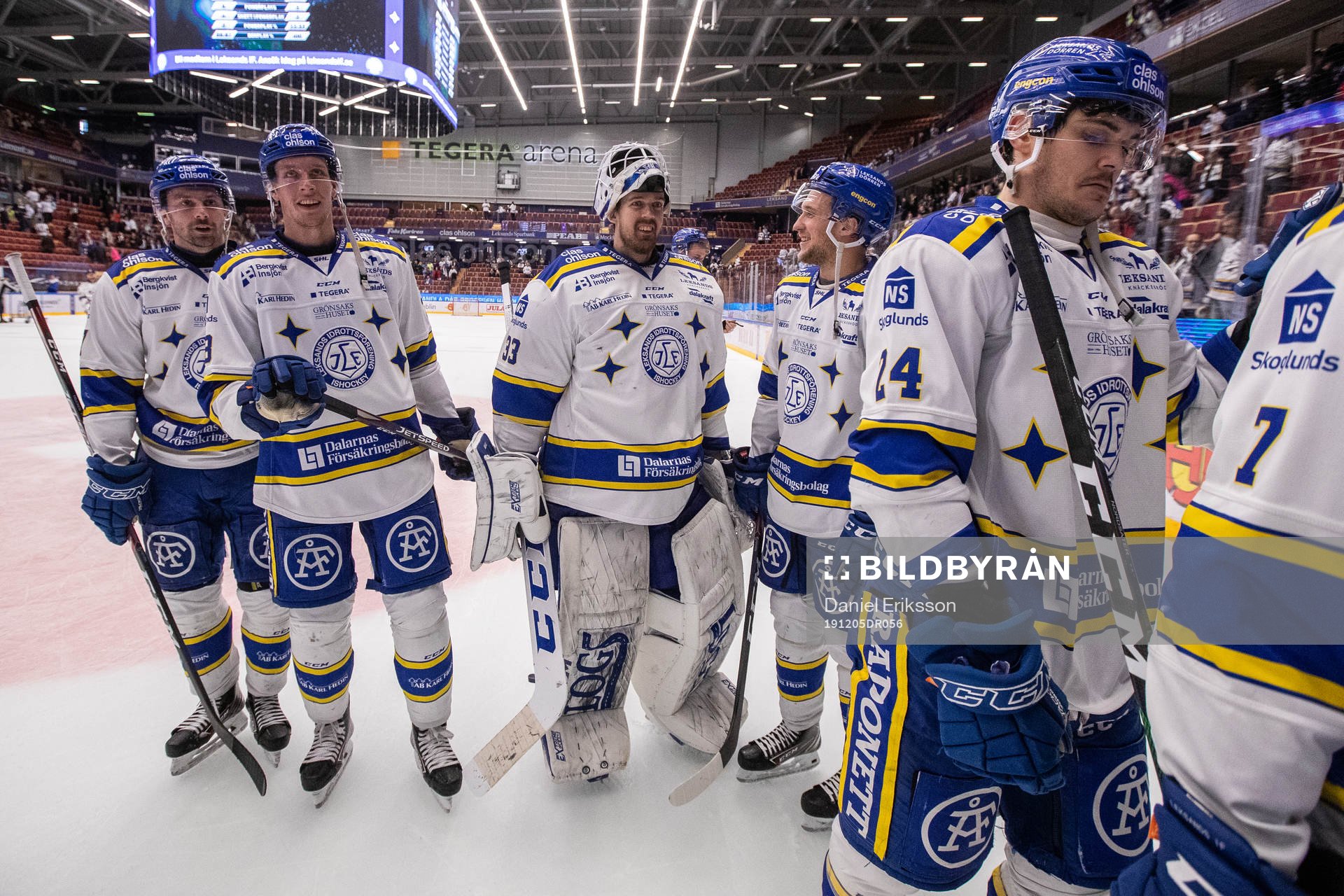 Leksands spelarna jublar