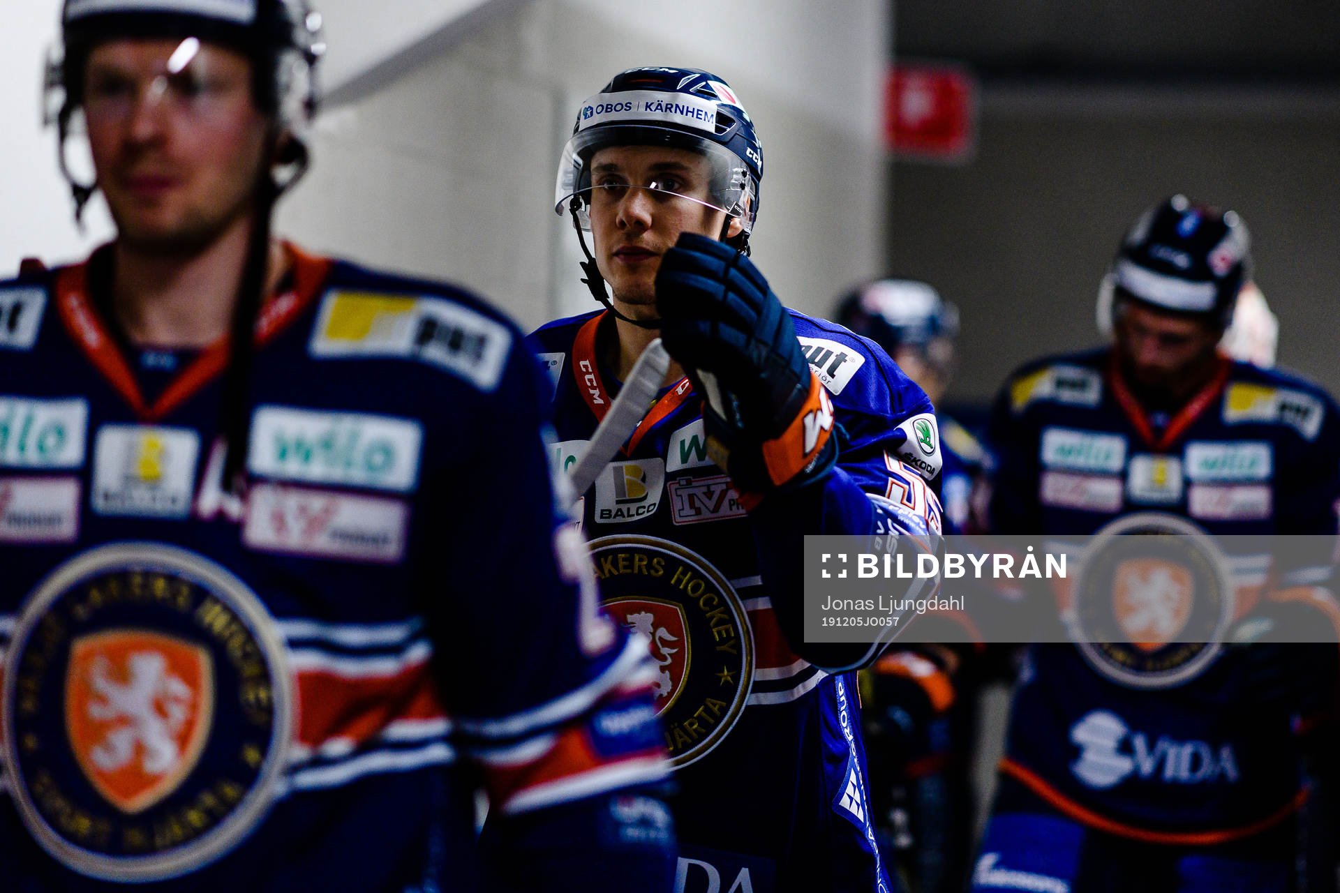 Växjös Miika Koivisto före ishockeymatchen i SHL mellan